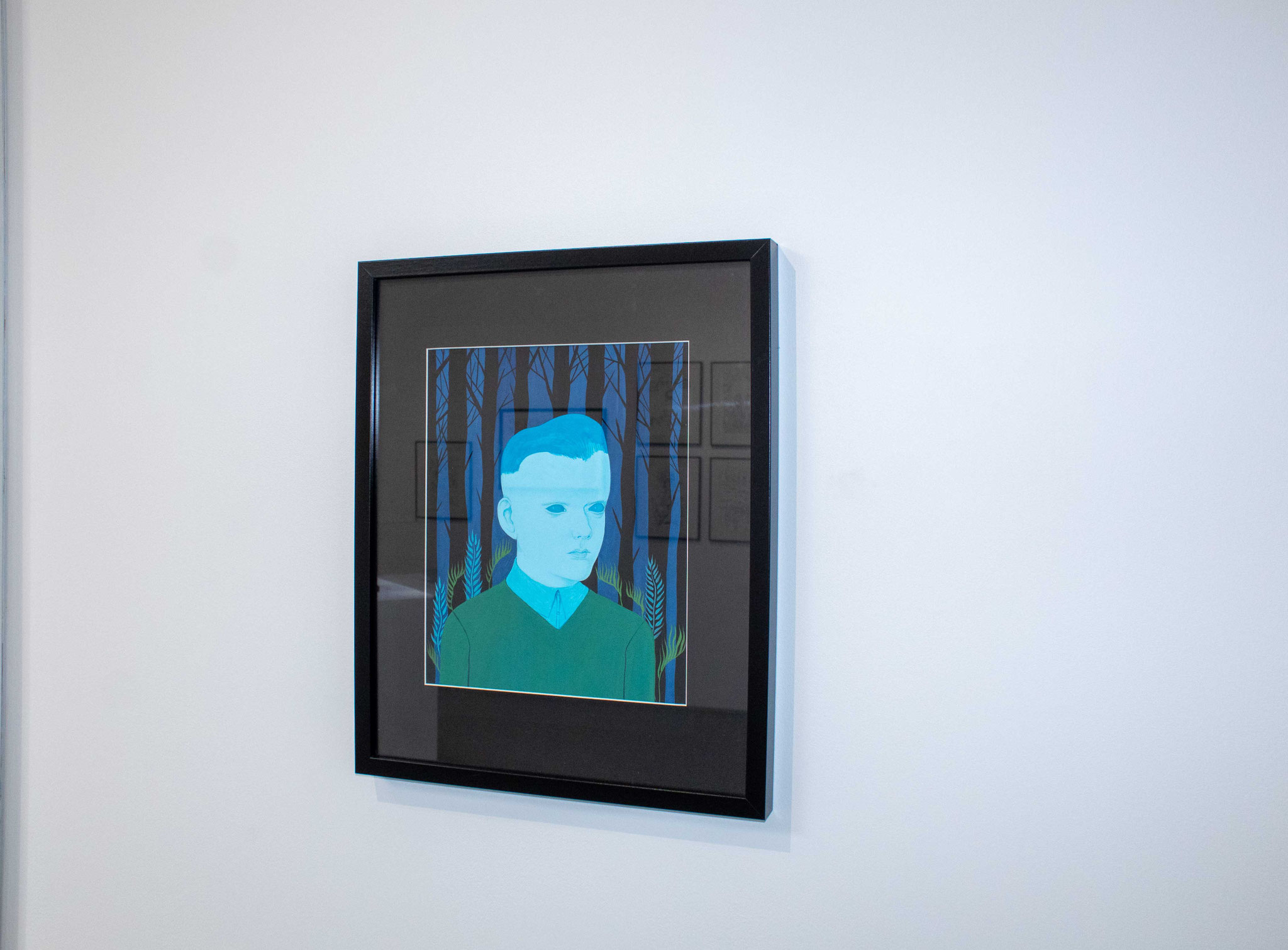 4ème de couverture de Trois fils, gouache sur papier, Ed. Cornélius, 2013