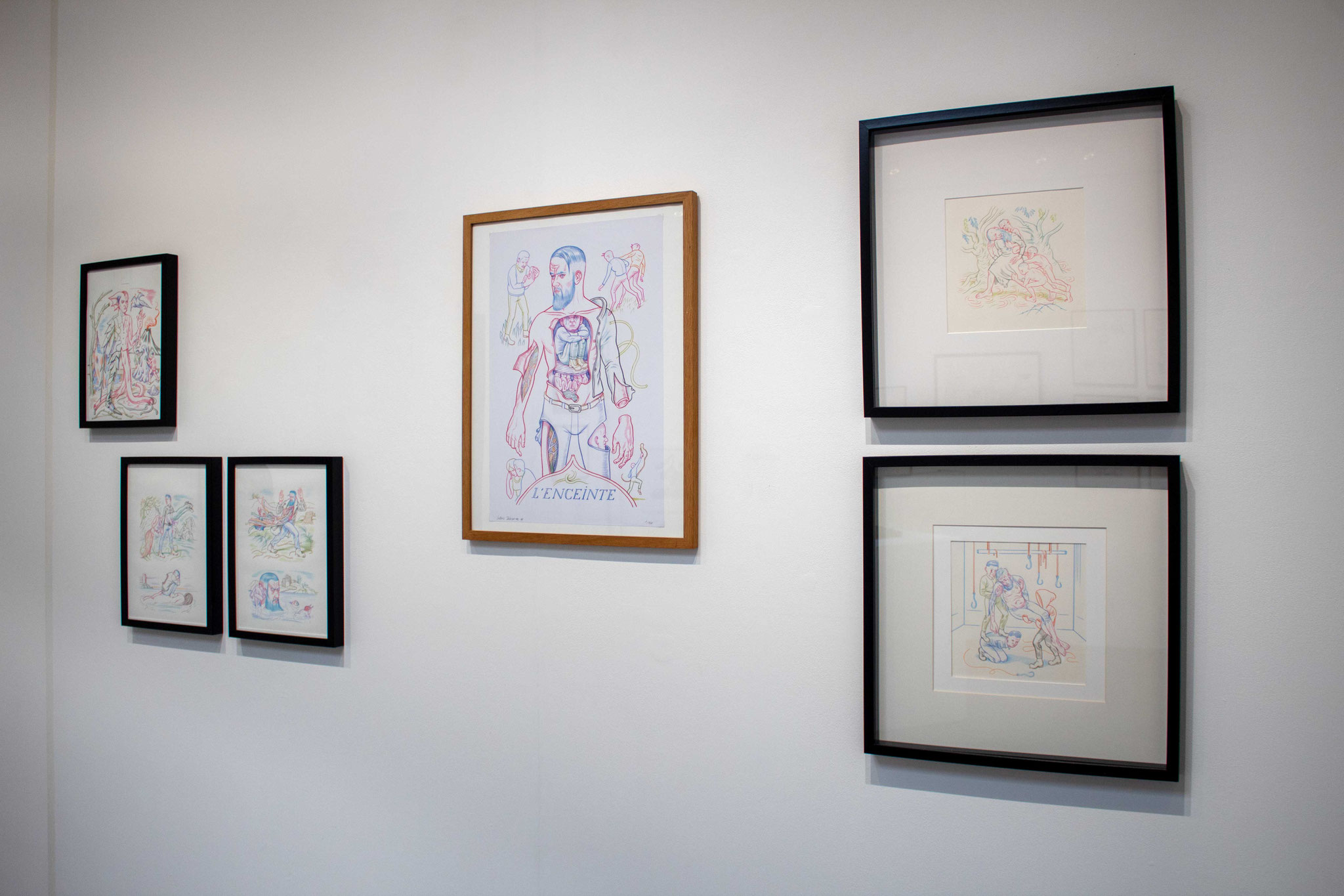 Vue de l'exposition Hors-peaux, de Ludovic Debeurme