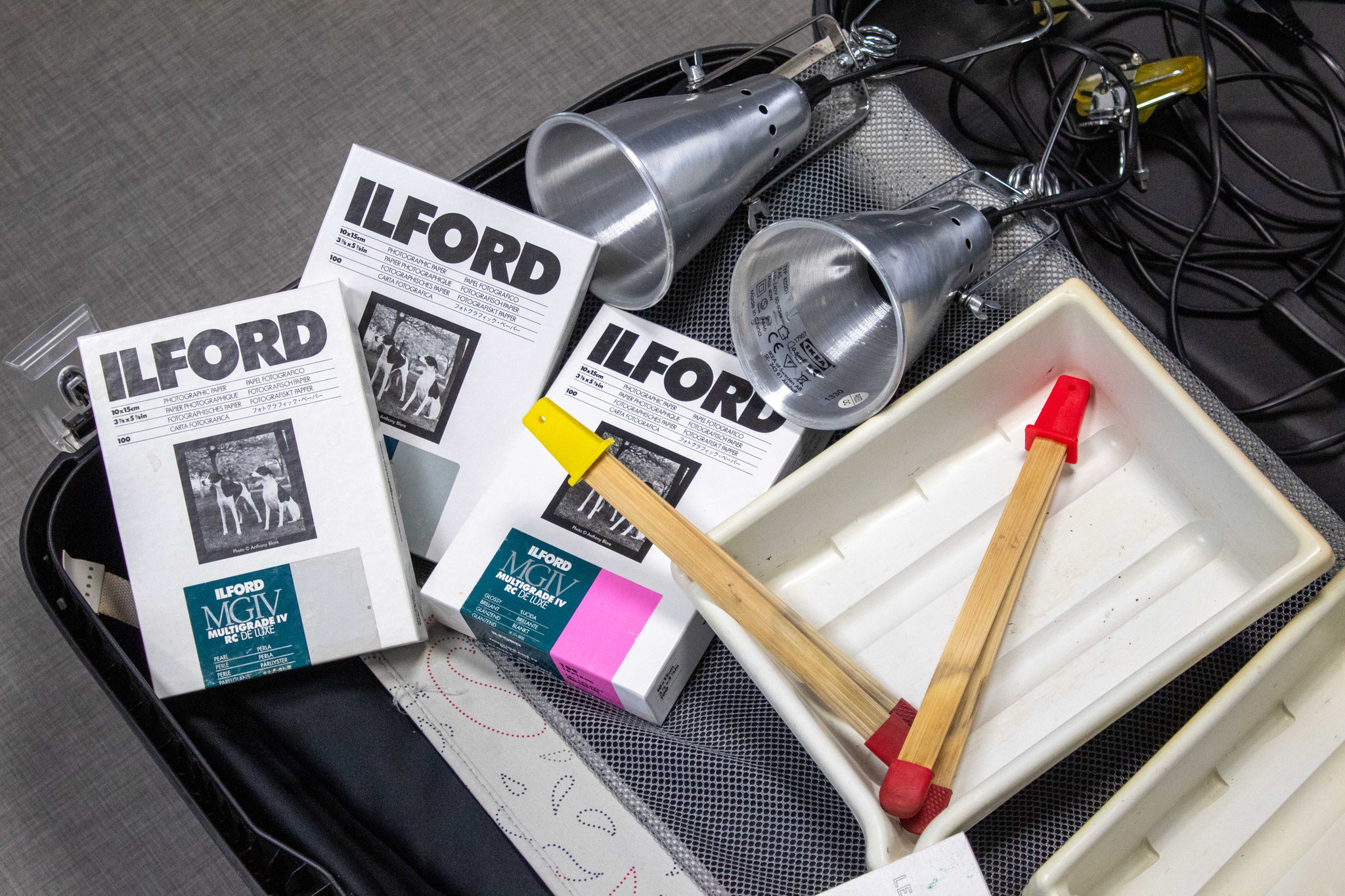 Le matériel de la mallette sténopé