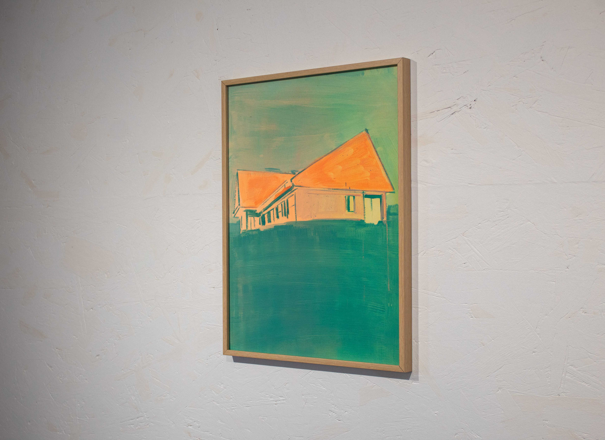 Pavillon, acrylique sur papier, 30 x 40 cm, 2024