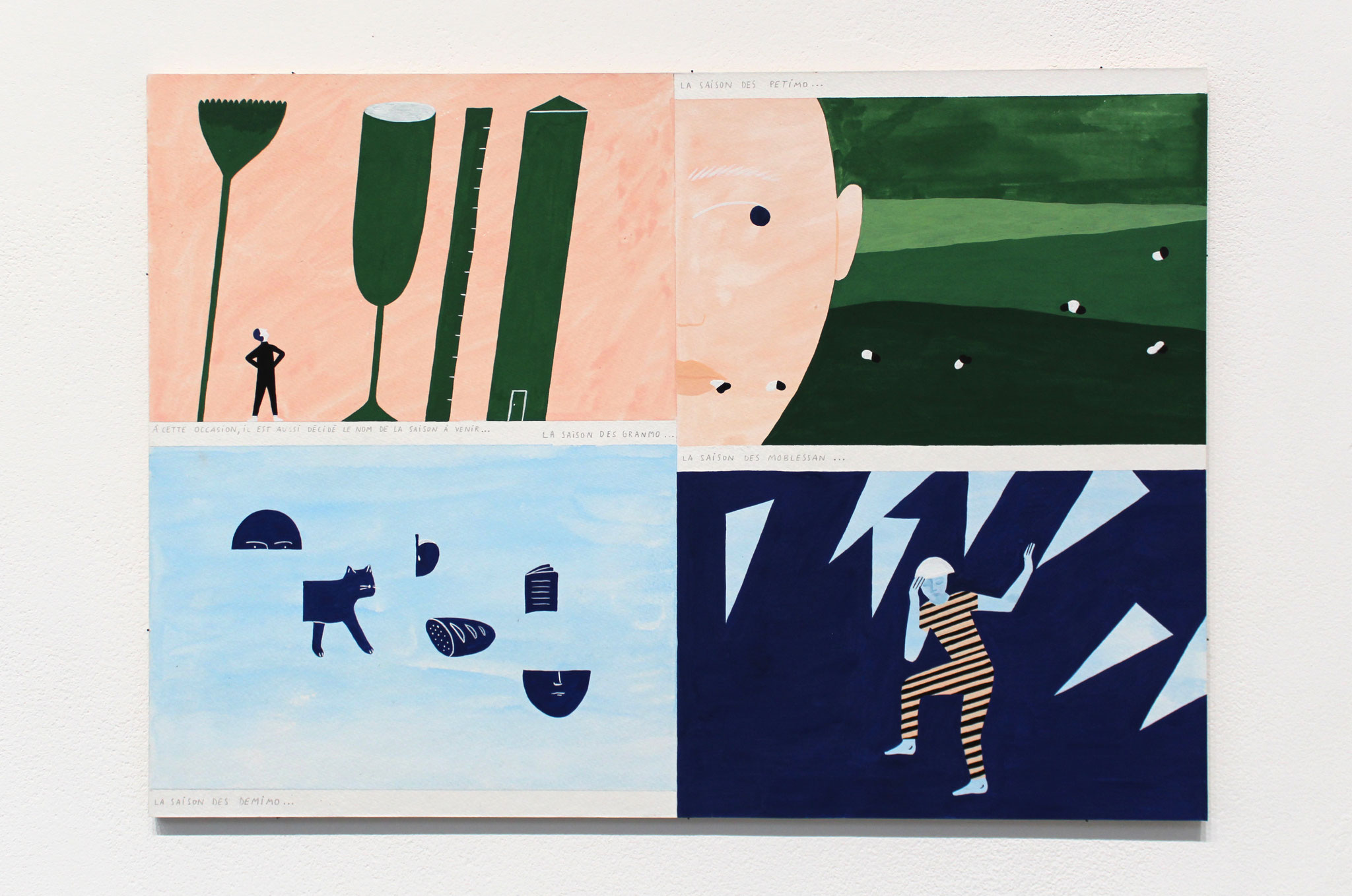 Vue de l'exposition Mathilde Rives, "L'horizon de la ligne".