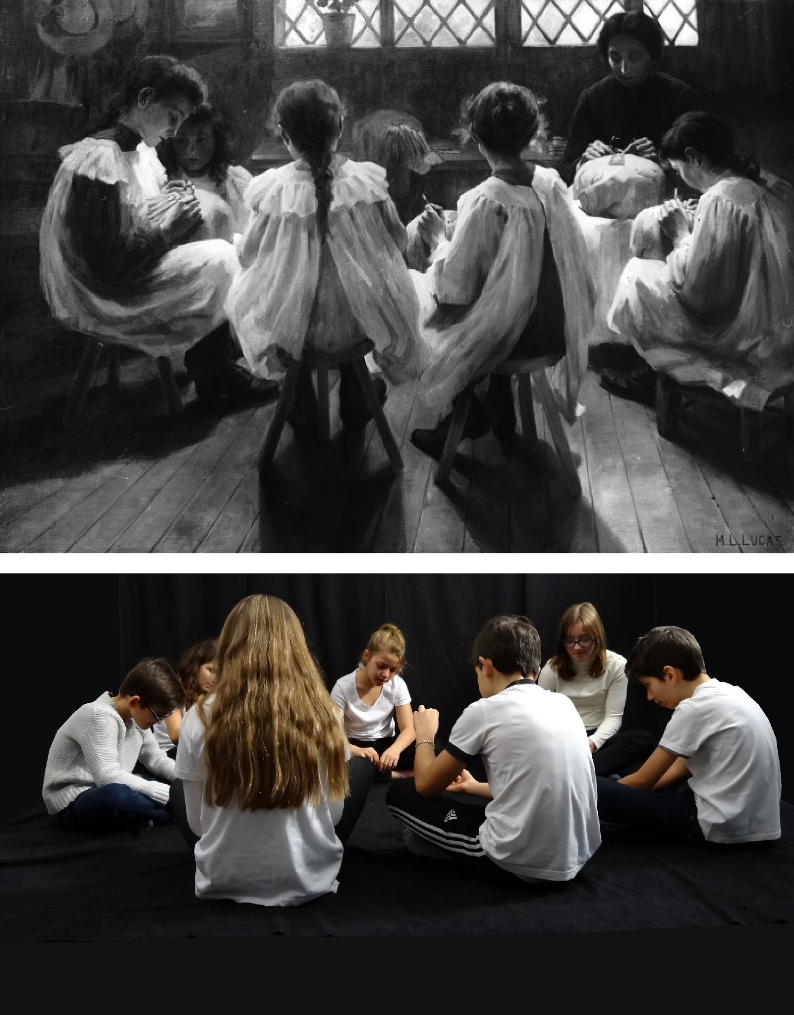 Mary Lancaster LUCAS, Petites dentellières, vers 1820.