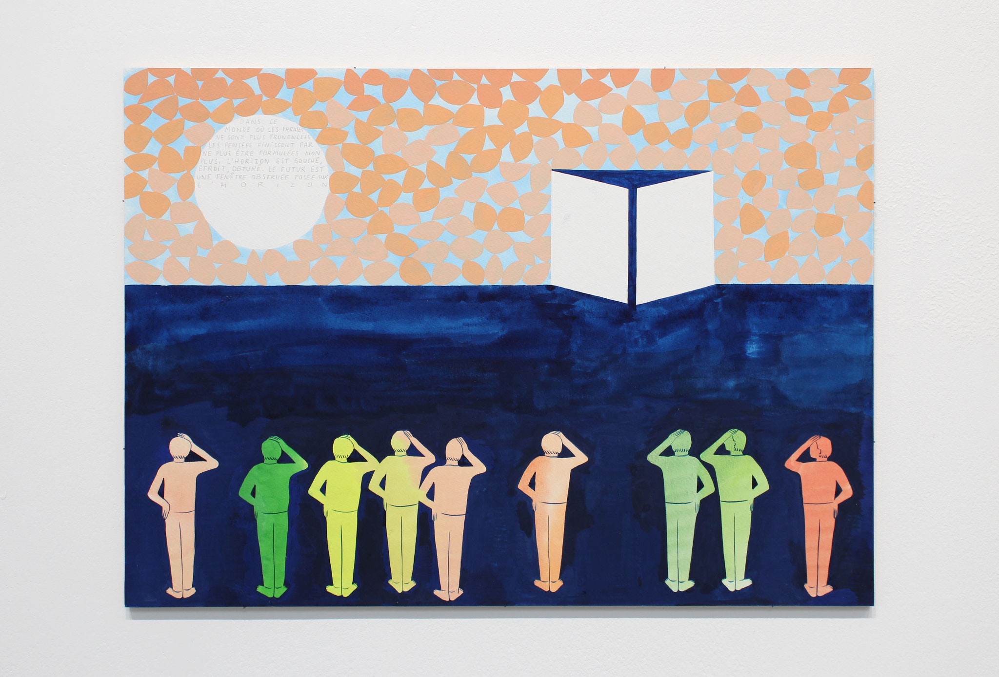 Vue de l'exposition Mathilde Rives, "L'horizon de la ligne".