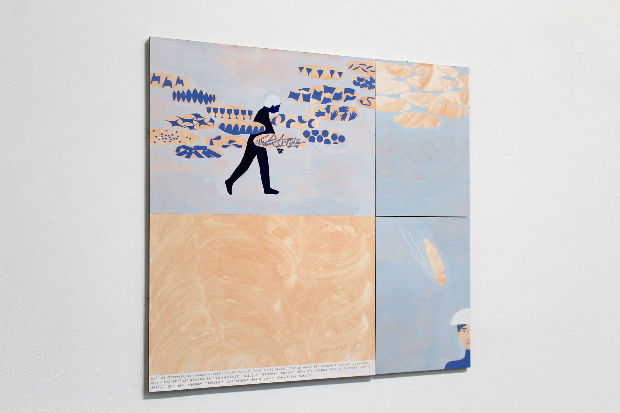 Vue de l'exposition Mathilde Rives, "L'horizon de la ligne".