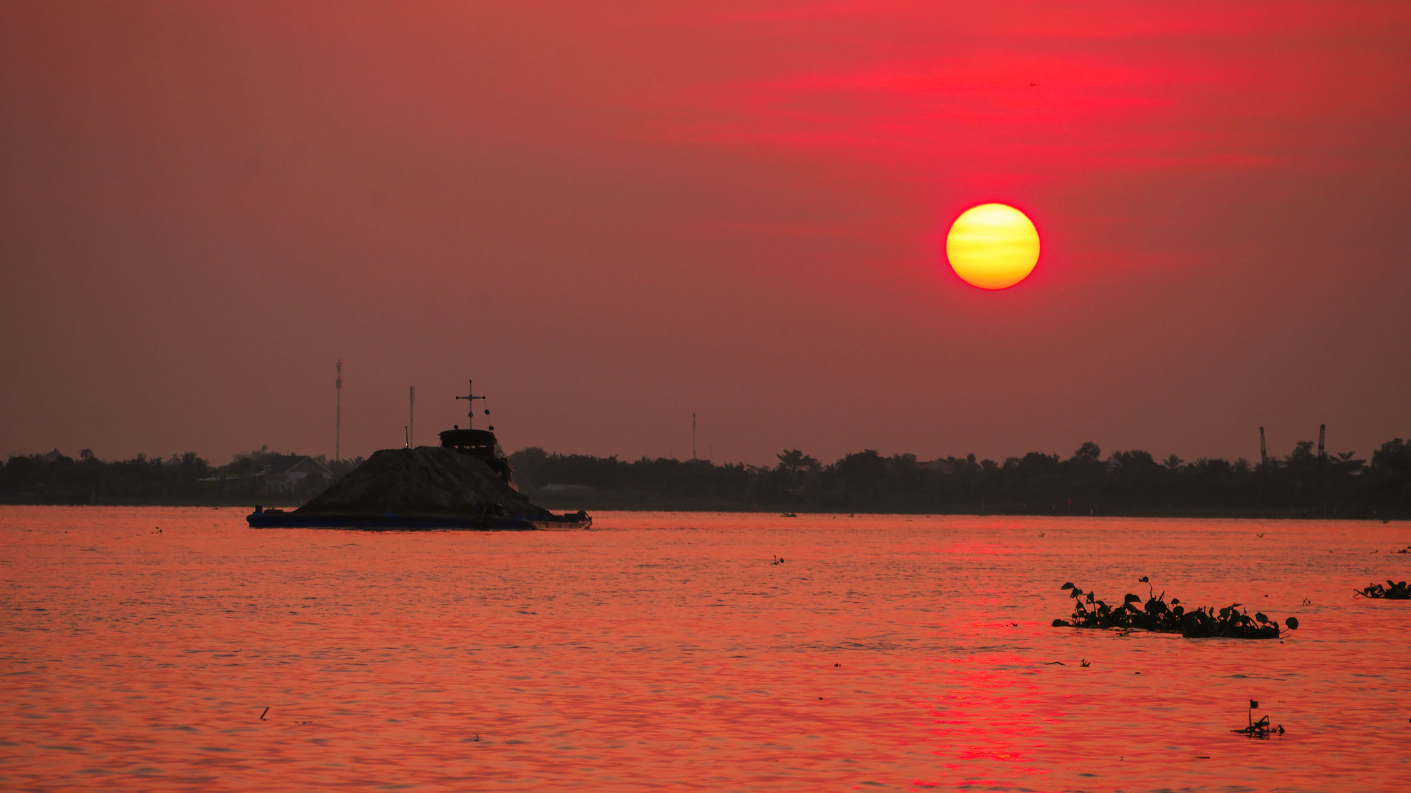 Mekong Lodge - Sonnenuntergang