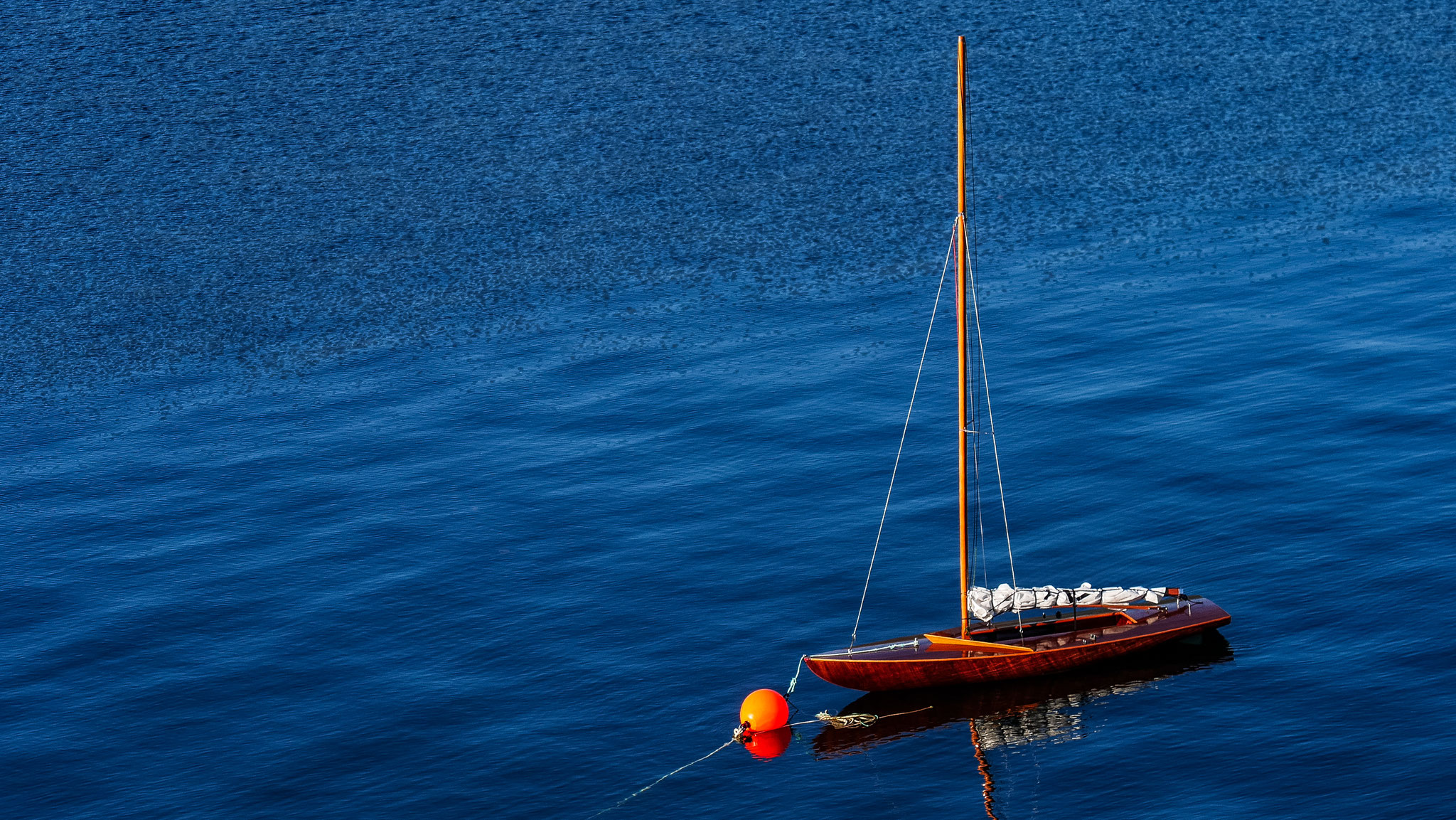 Segelboot unterhalb unseres B&B 