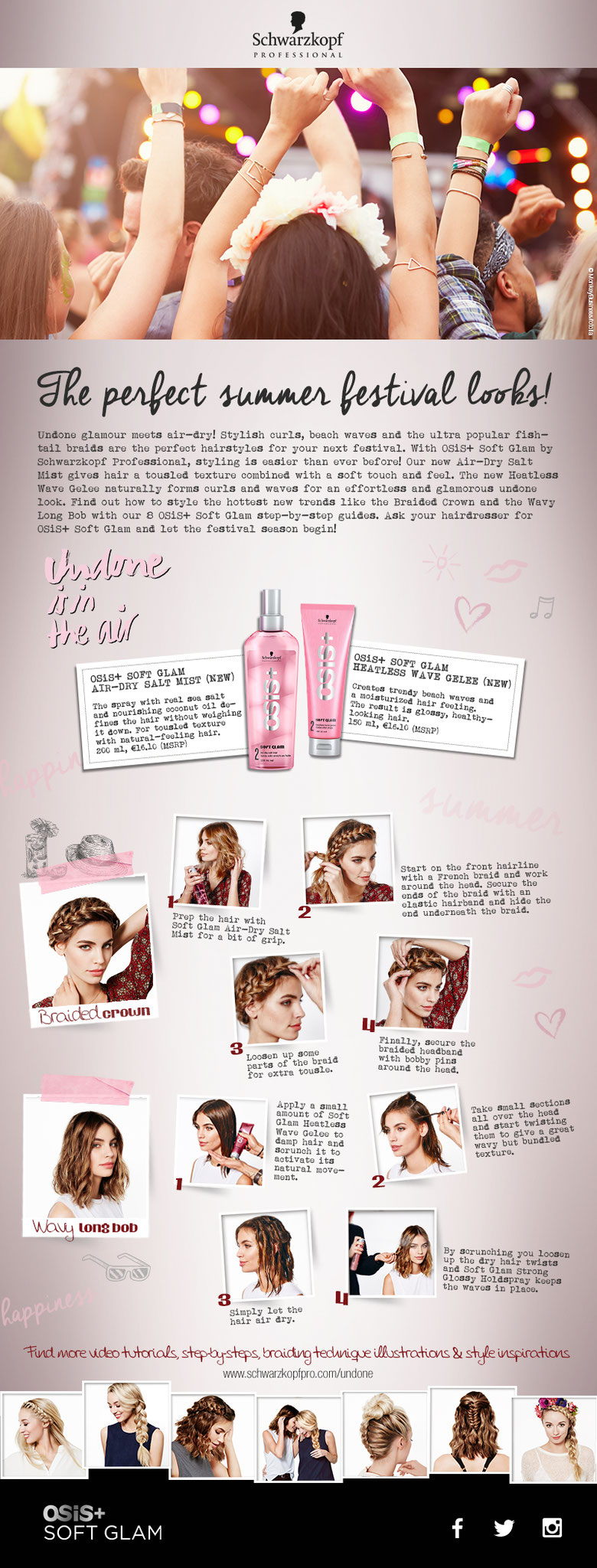 Schwarzkopf Newsletter zum Thema "Festival Hair"