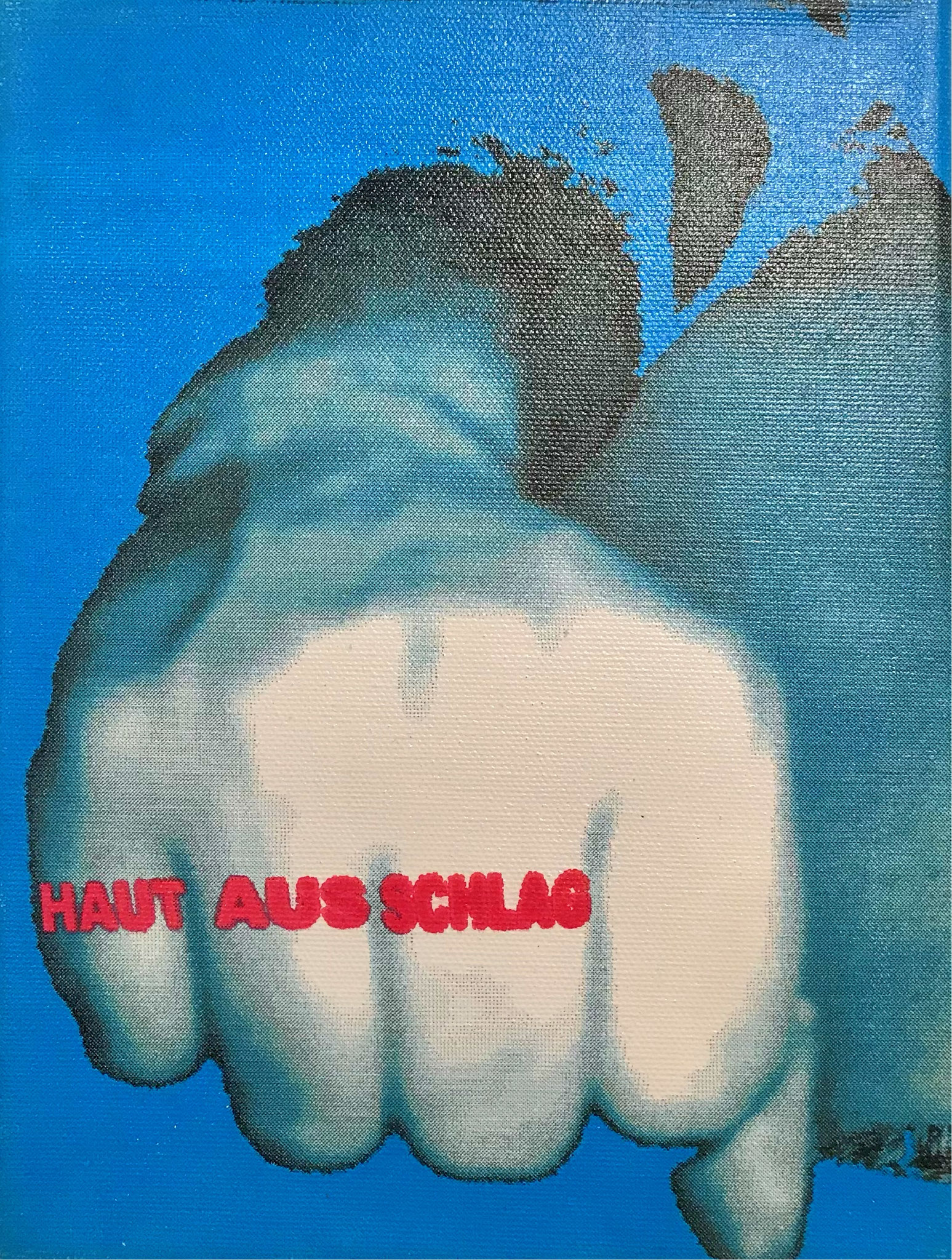 „Hautausschalg“ - Digital Print auf Leinwand 18x24cm  2003