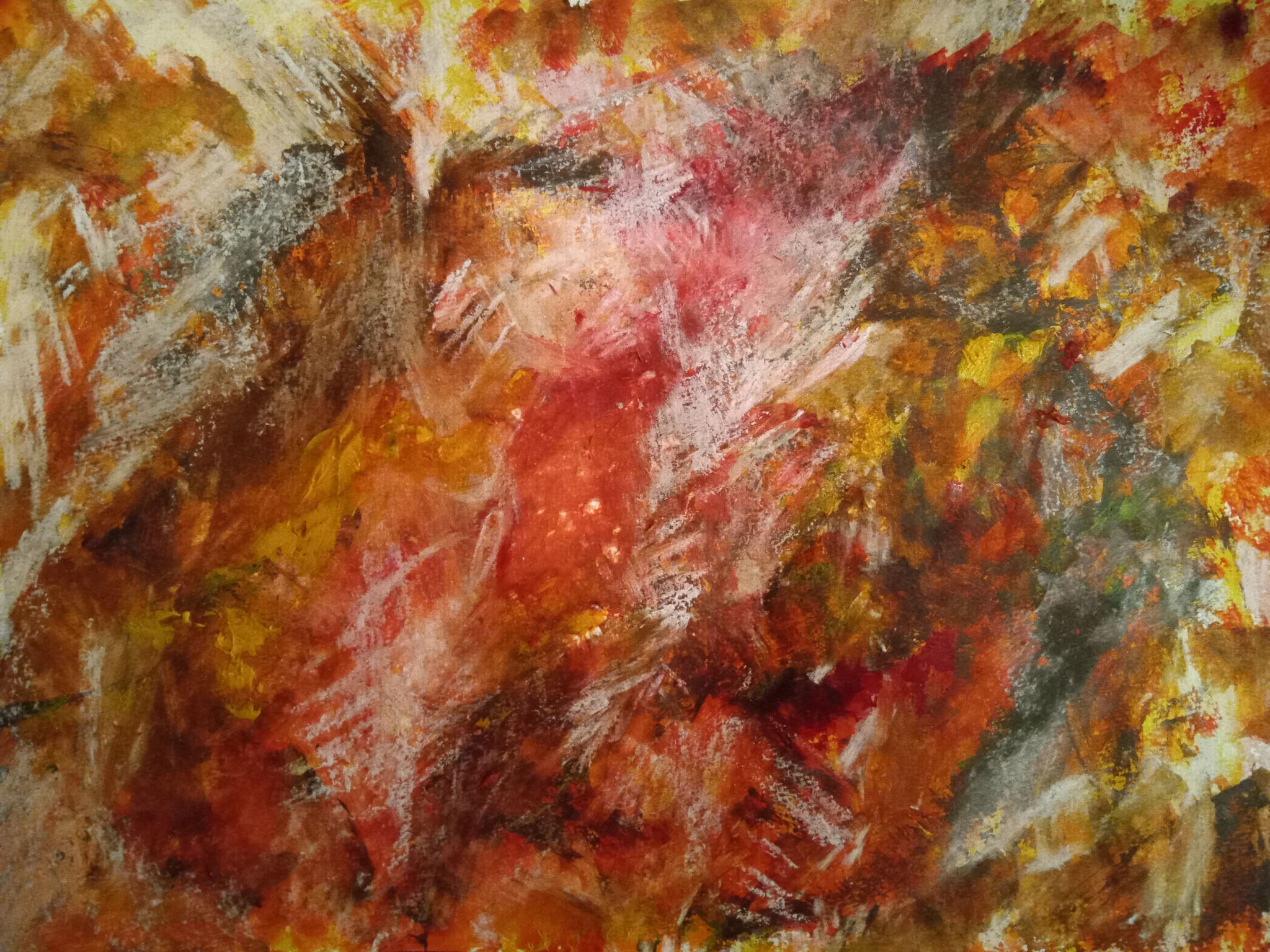 2022, Acryl und Kreide auf Papier, 30 x 40 cm