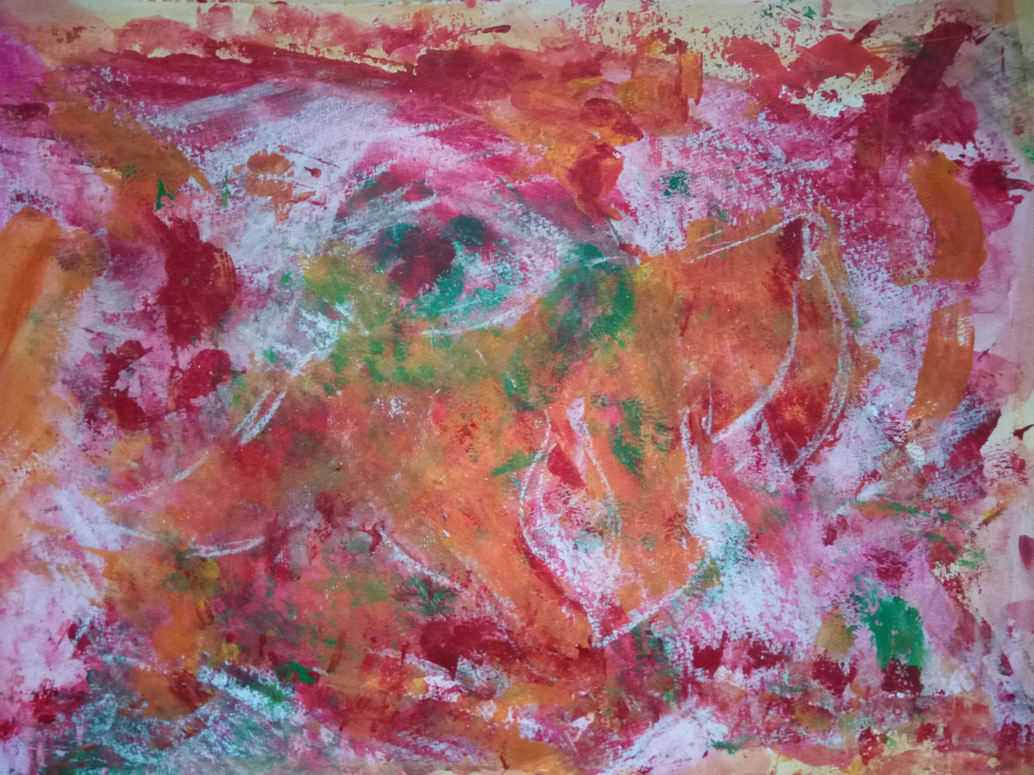 2022, Acryl und Kreide auf Papier, 30 x 40 cm