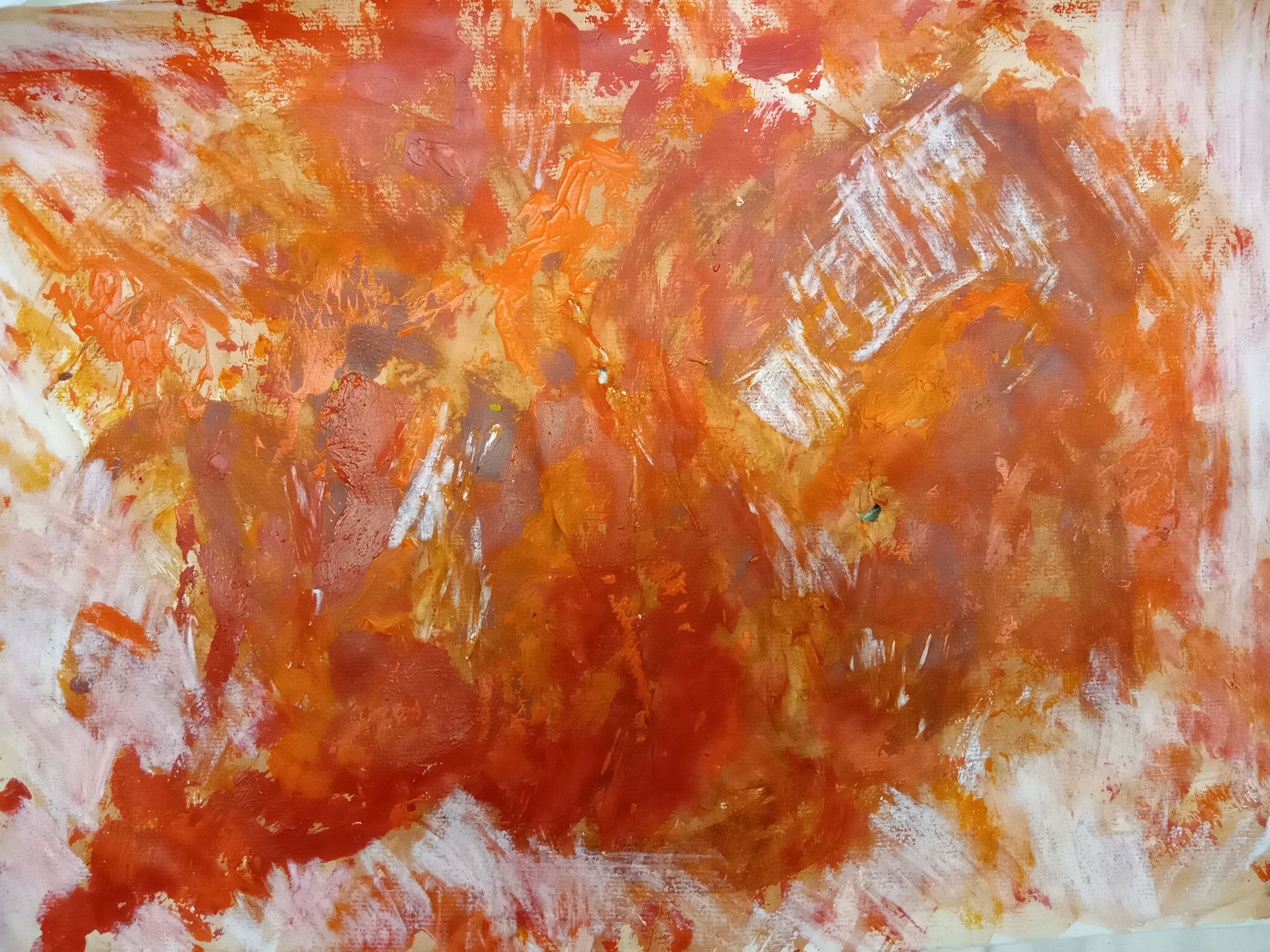 2022, Acryl und Kreide auf Papier, 34,5 x 50 cm