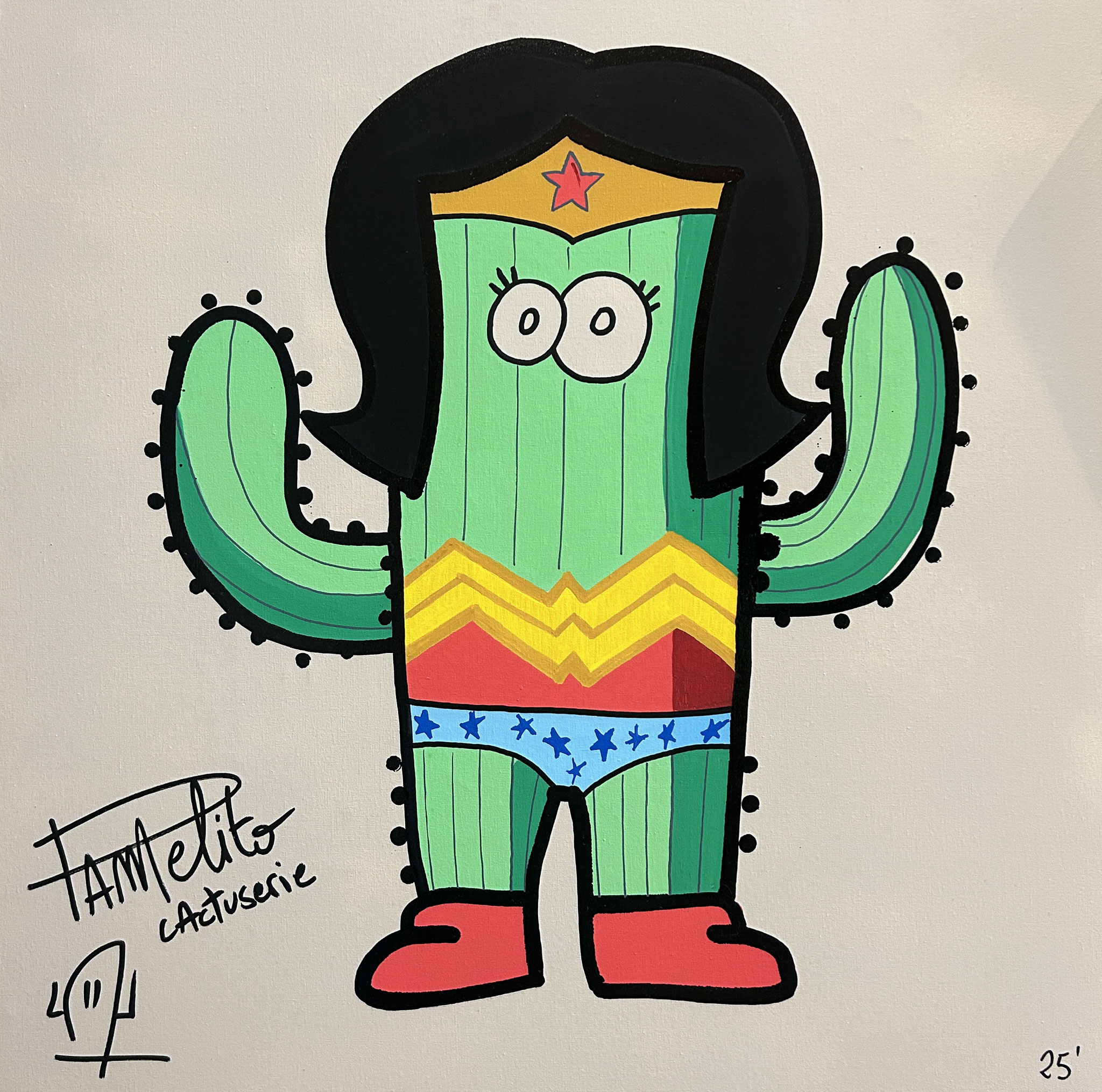 PAMELITO, " 36C04P1WW", Aerosol,marqueur et peinture sur toile,60X60,300€