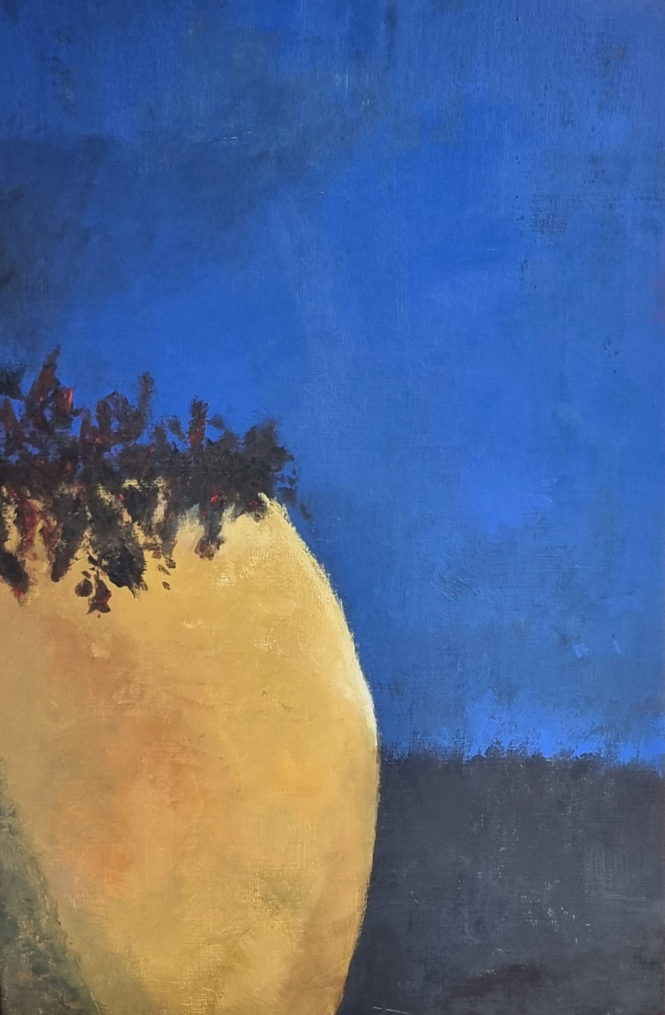 ÉLIPI, "Vase jaune", Acrylique sur toile, 90 cm x 110 cm, 1 100 €