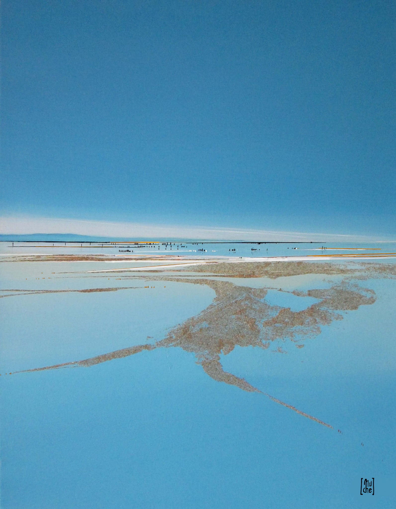 MUCHE, "Rivage n°62 GF", Acrylique sur toile, 50x65 cm, 450 €