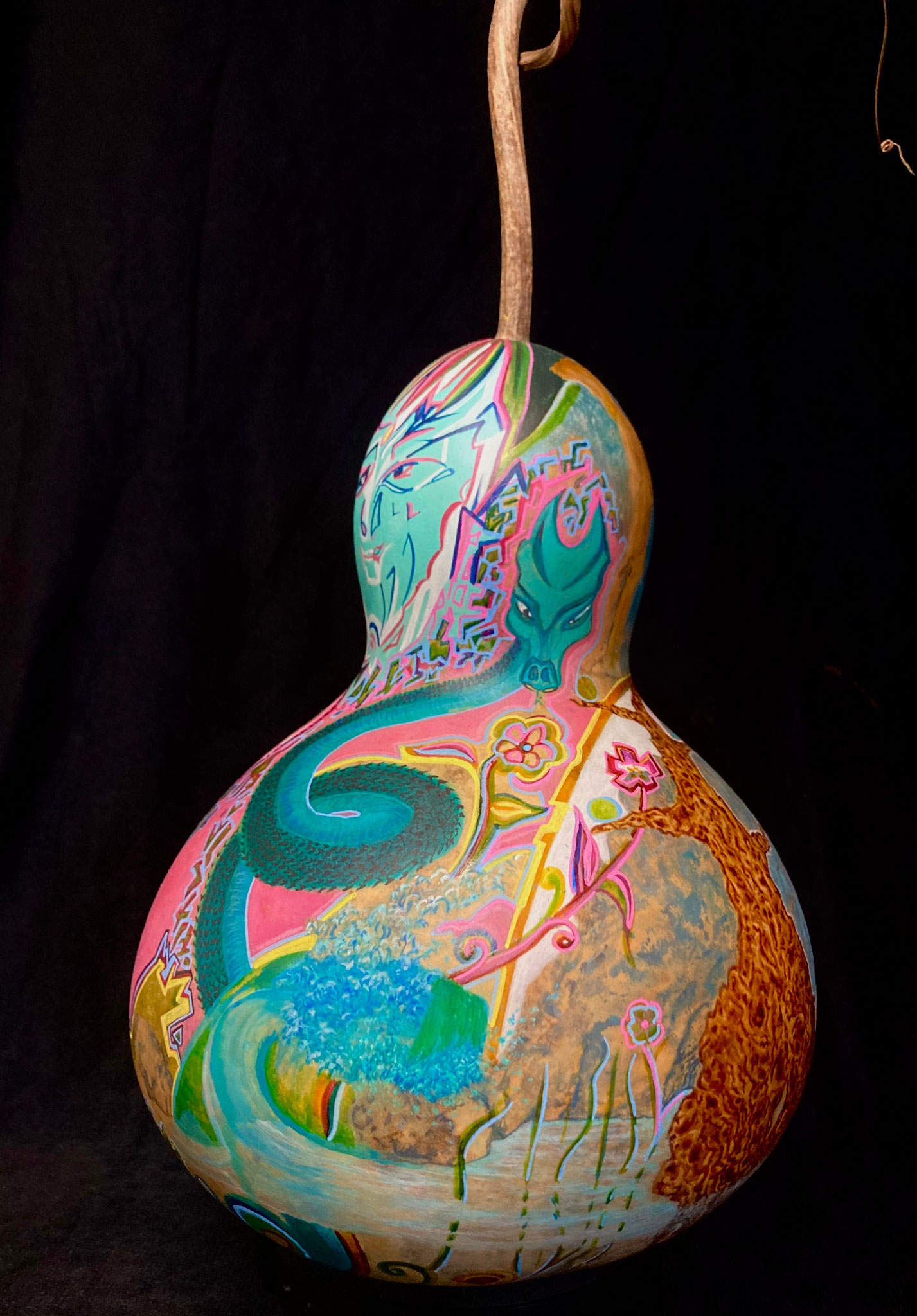 ARTUS Romain,"Archetype 2",Encre de chine et acrylique sur coloquinte,550€