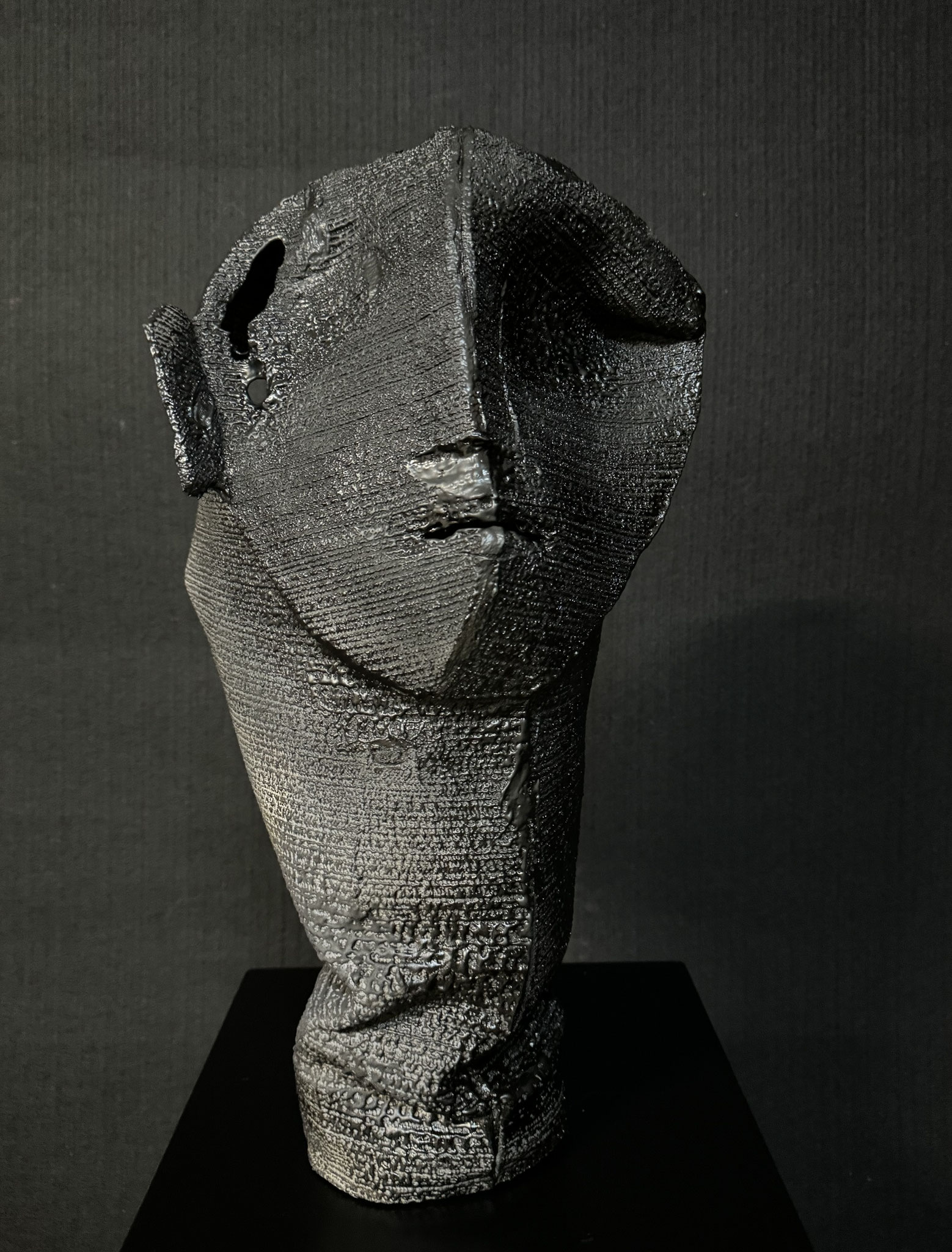 Nadine VERGUES, "Syrinx", Feutre industriel, H 50 cm x L 30 cm x P 25 cm, 700 € 