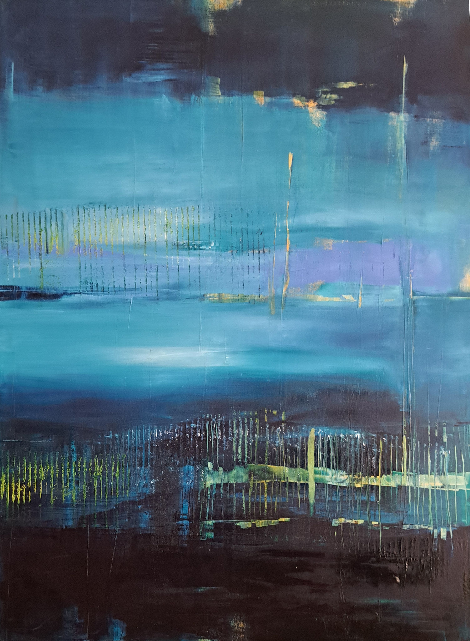 Odile ESCOFFIER, " Le monde du silence mais pas que...", huile sur toile, 100 x 70 cm, 1 400 €