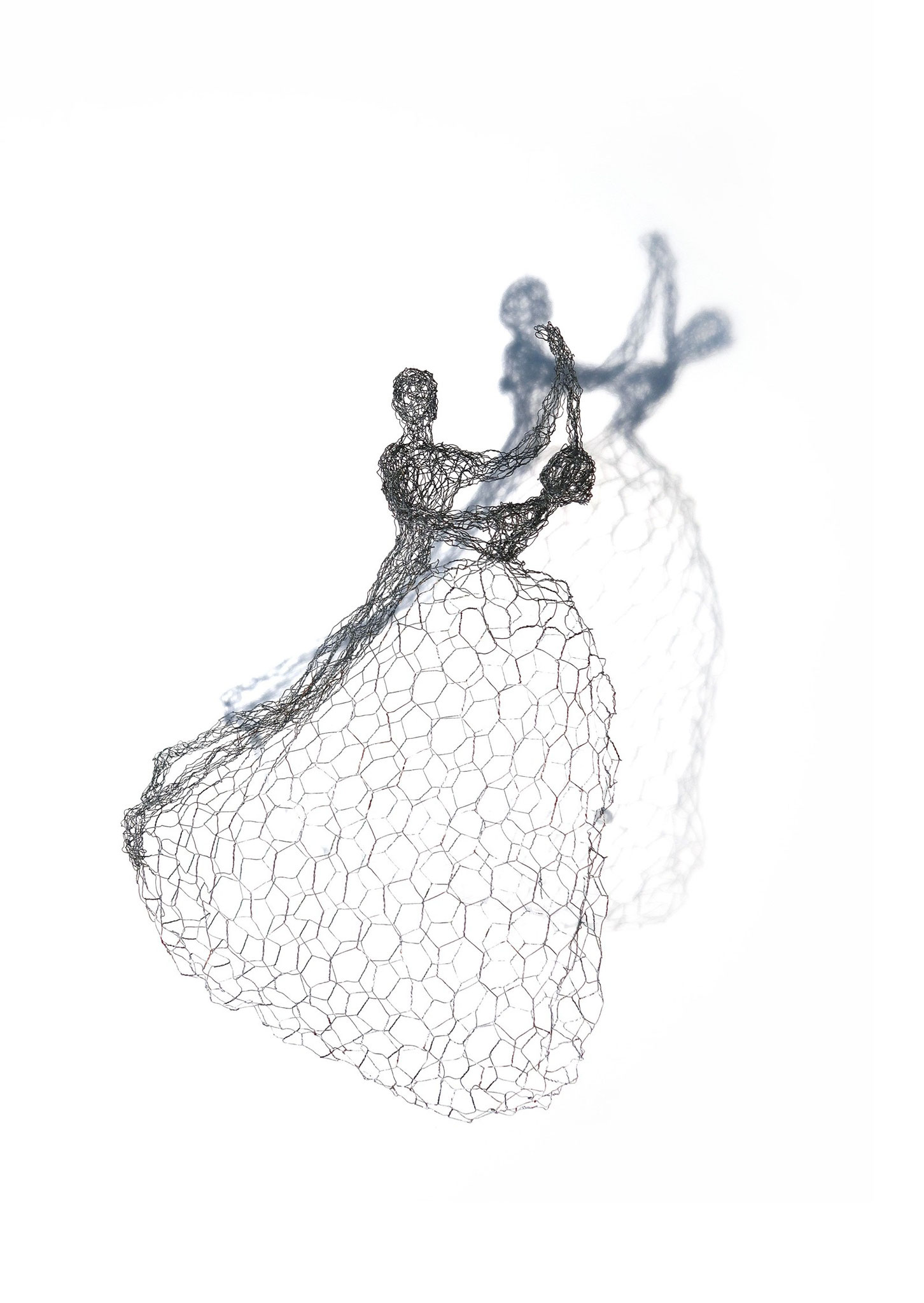 Valérie QUERUAU-LAMERIE, "Tango", grillage, H55 xL45 , 700€