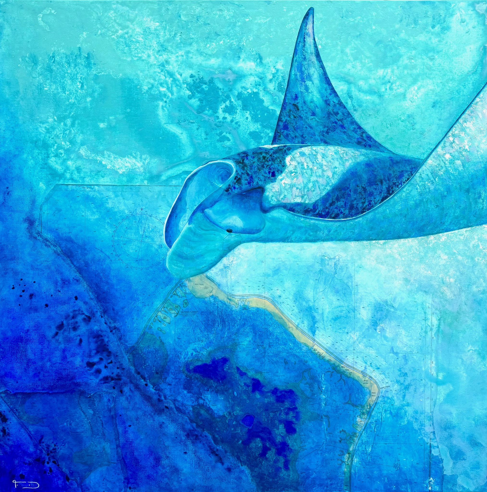 Françoise DAGORN," Fafa PITI",Acrylique sur toile,100 x 100 cm, 2 500€