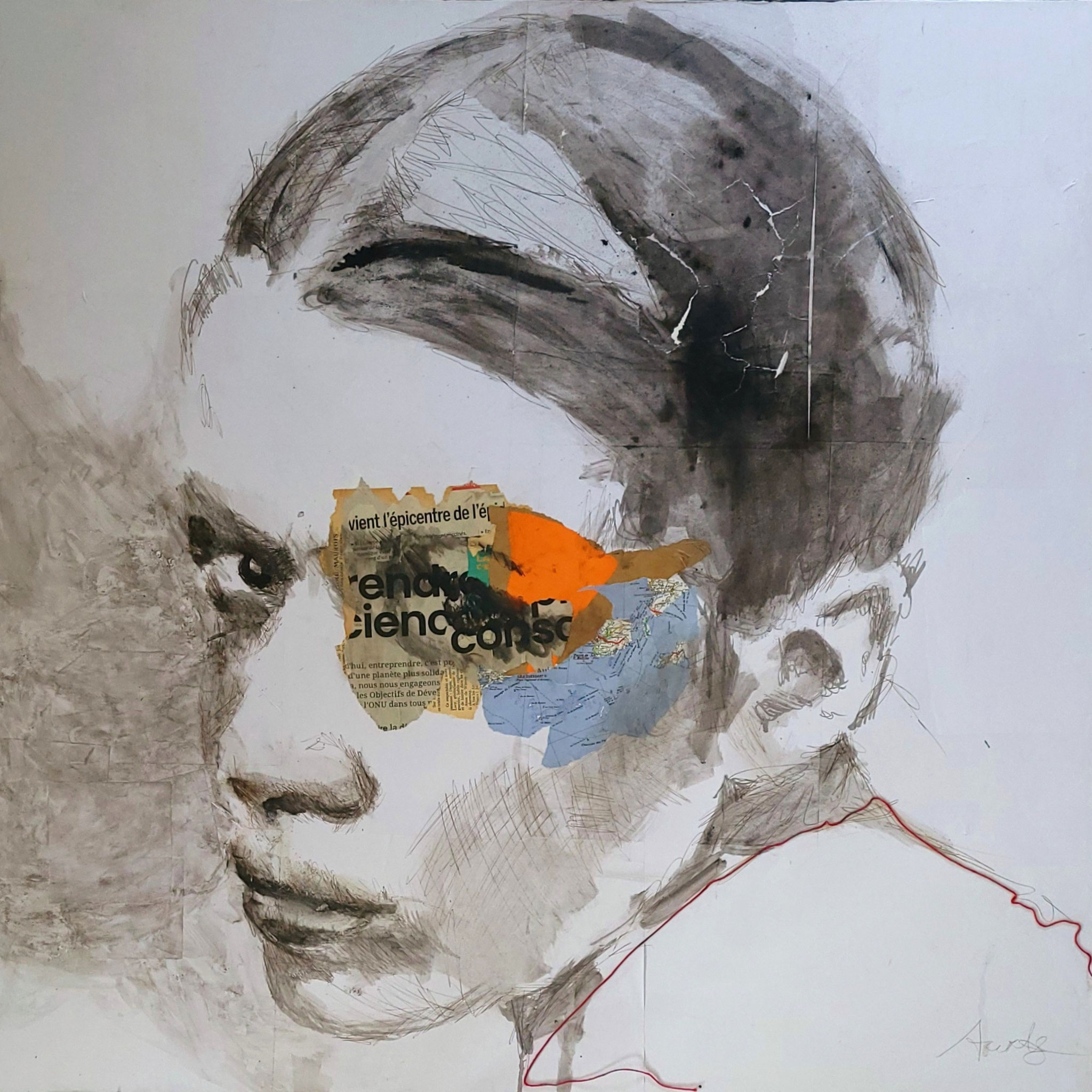 SALVAING Aurélie, " Epicentre", peinture, 100X100 cm, 2000€