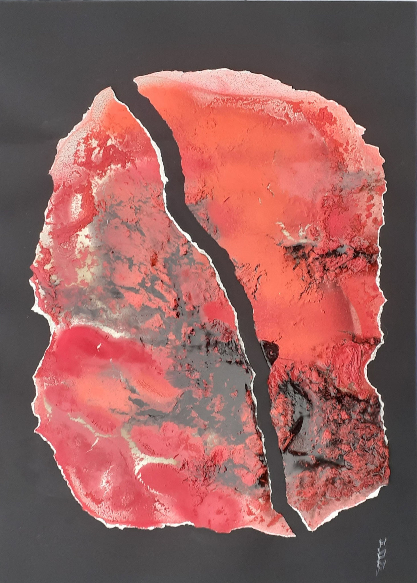Marie-Paule PIGIÈRE, "2405", Techniques mixtes sur papier, 50 x 70 cm, 260 €