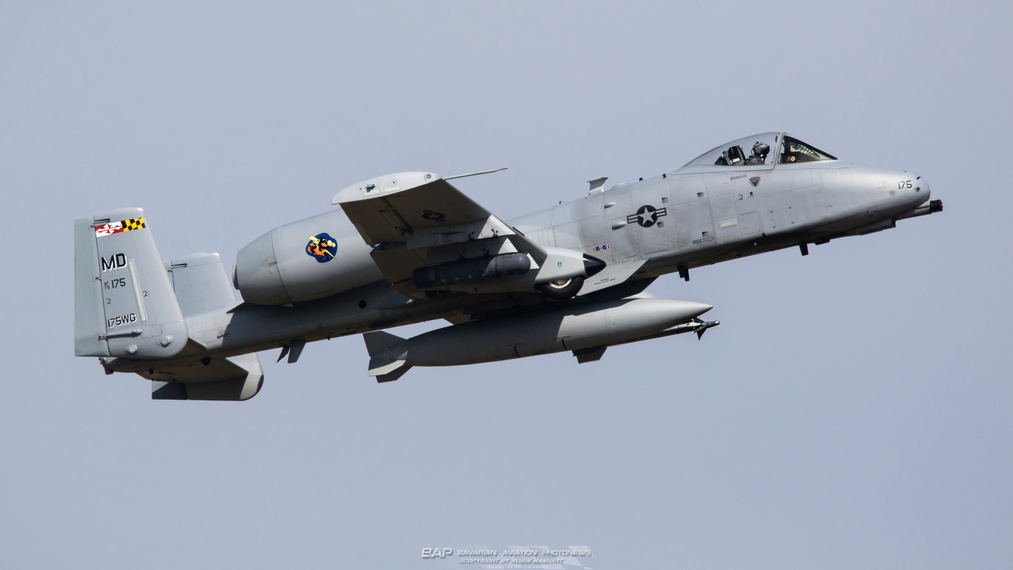 Jagel. Eine A-10C der Marryland Air National Guard Startet zu einer Mission