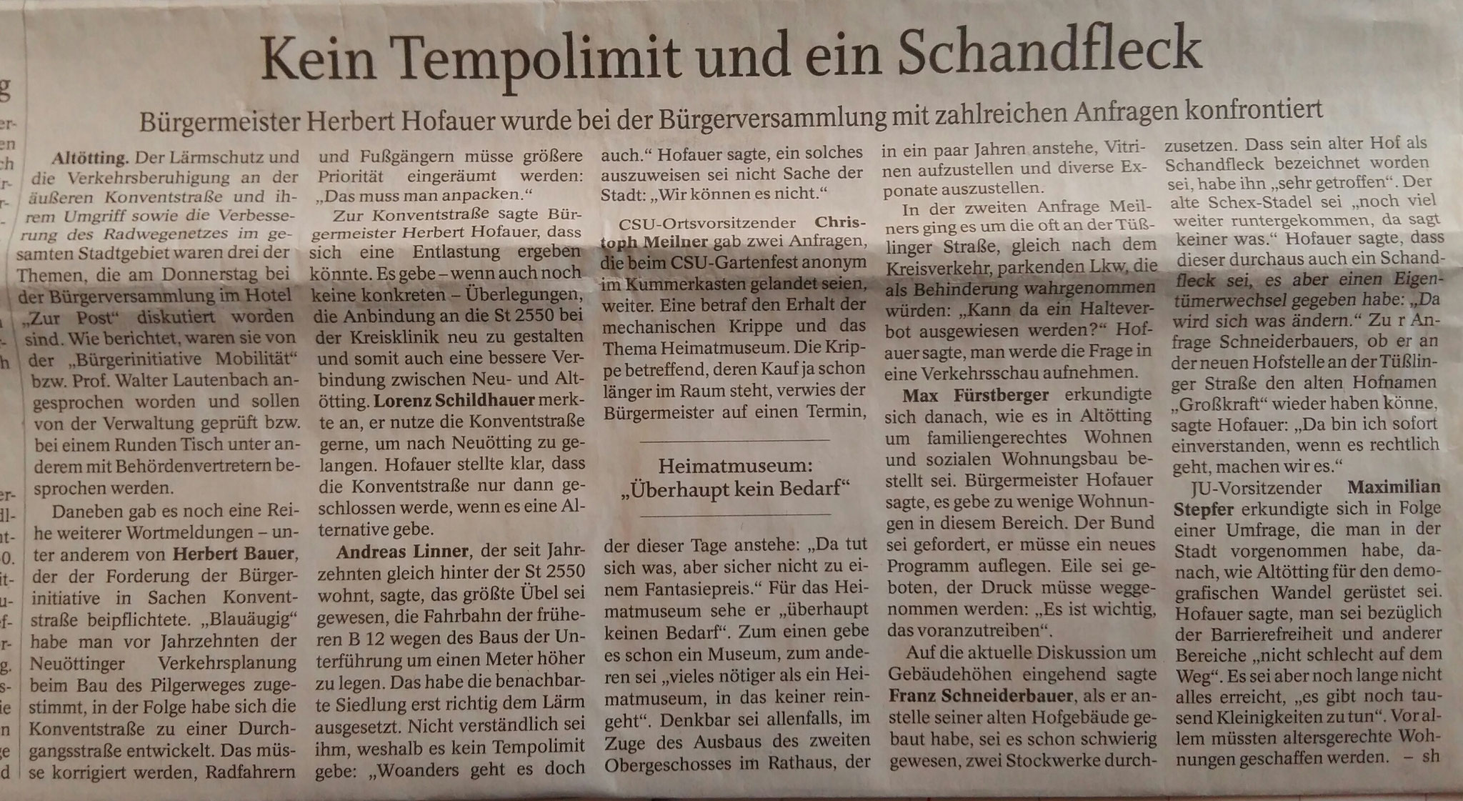 Zeitungsbericht No.2. vom 20. November 2017 (ANA)