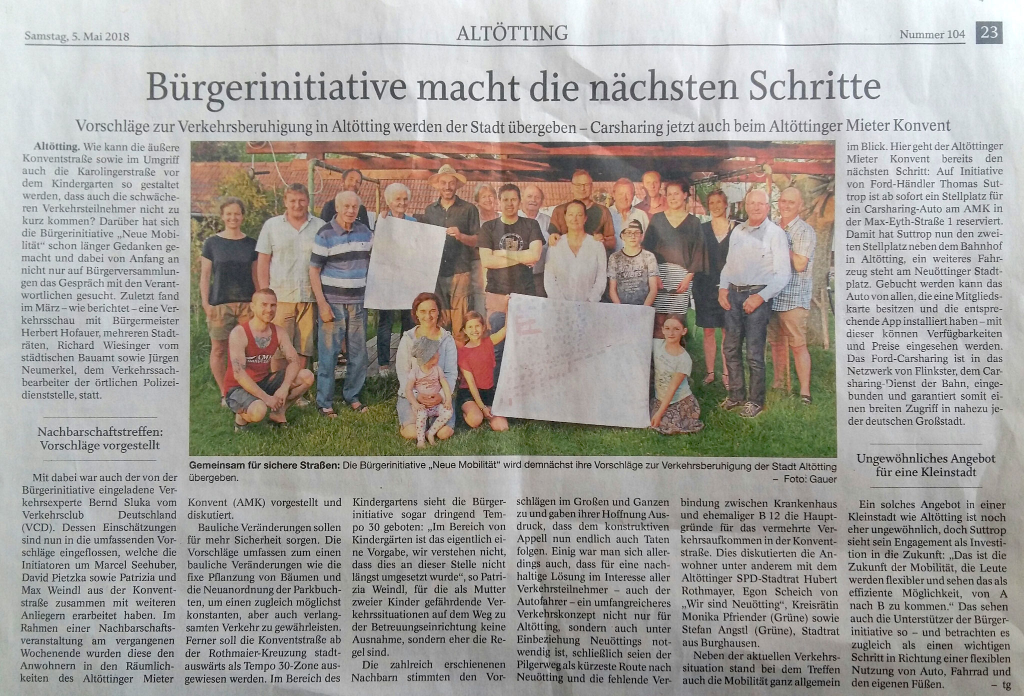Zeitungsbericht No.3. vom 5. Mai 2018 (ANA)