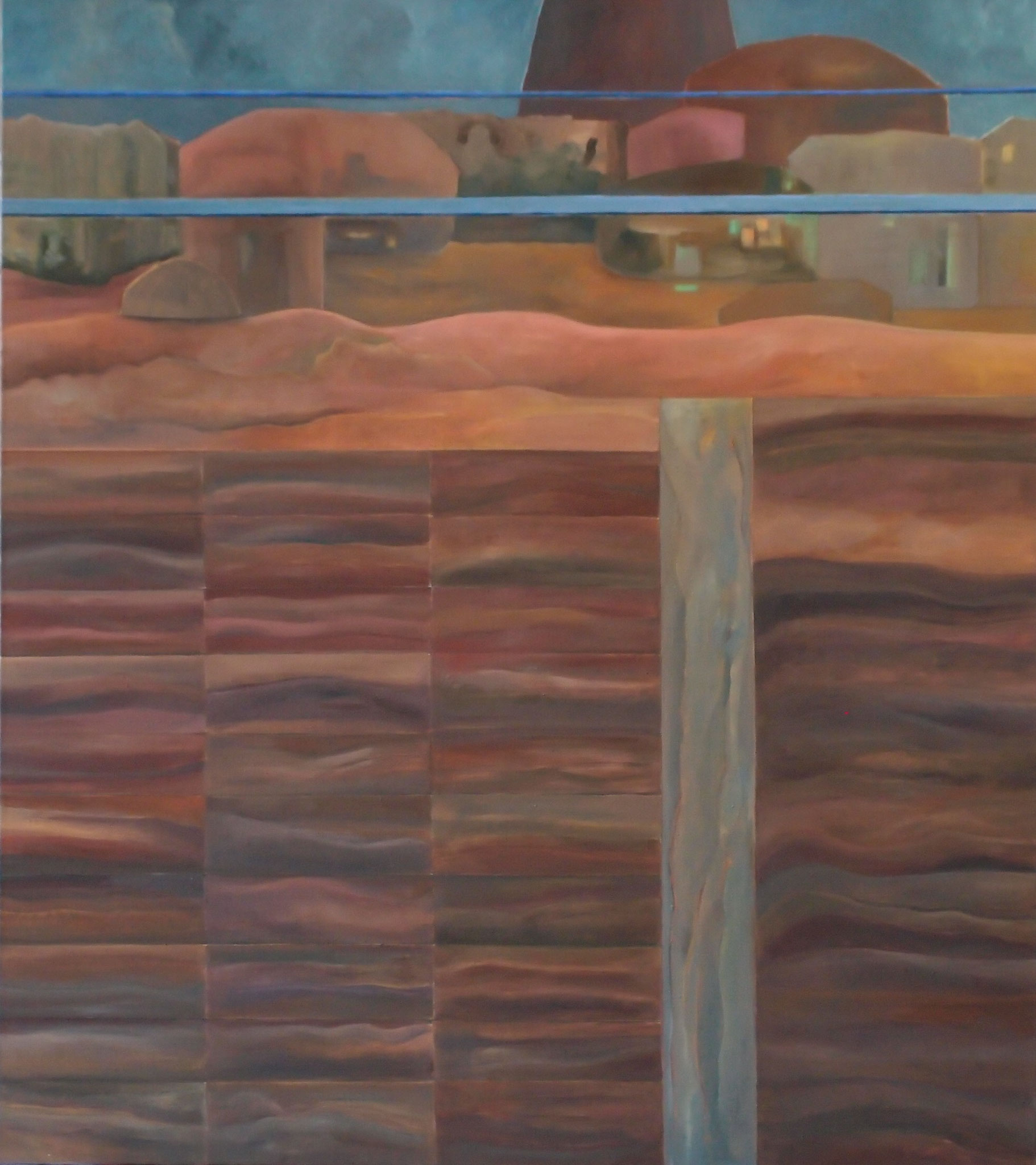 Erdschichten 2012; 160 x 180 cm, Öl auf Leinwand