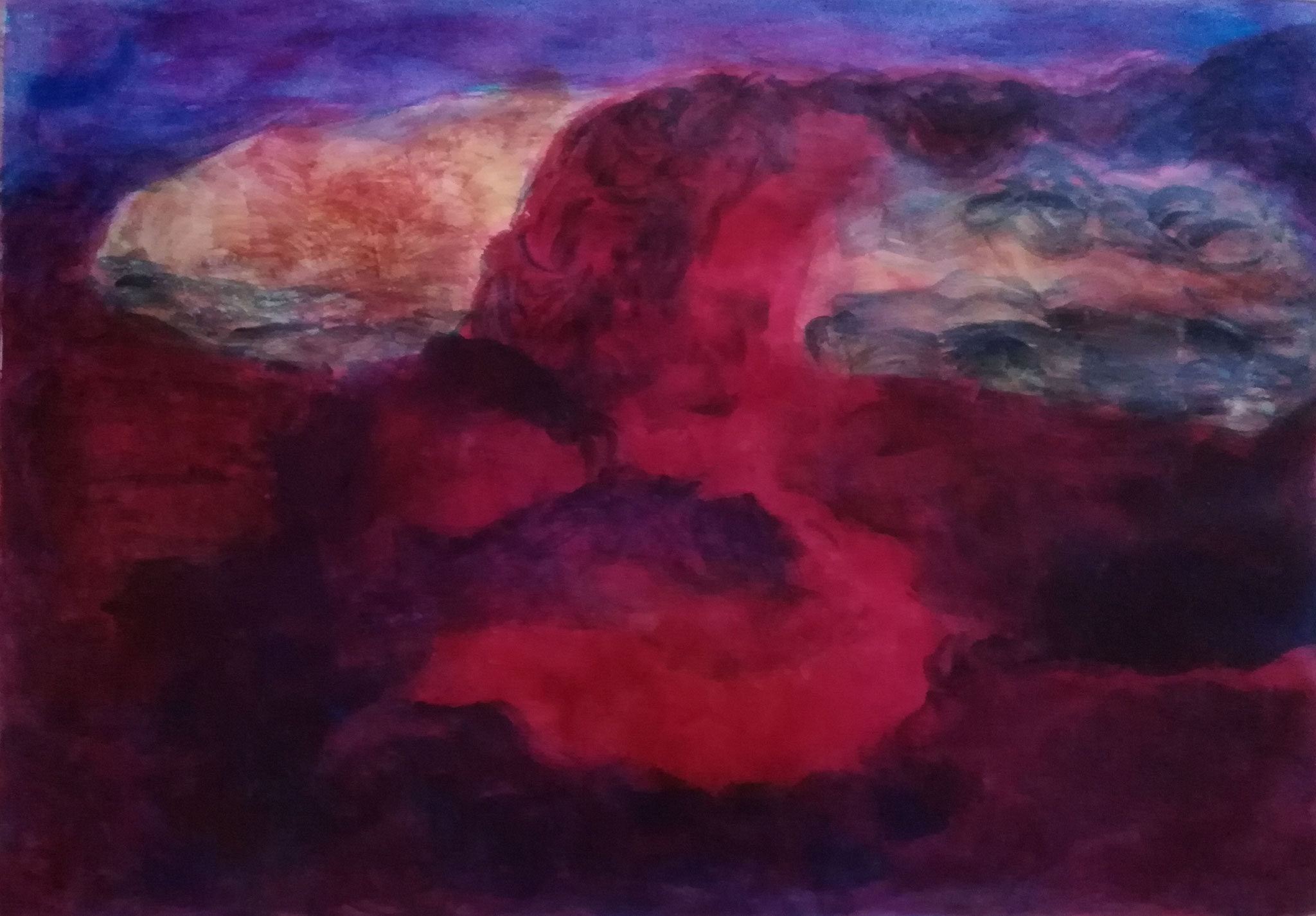 ohne Titel 2025; 70 x 50 cm, Acryl auf Papier