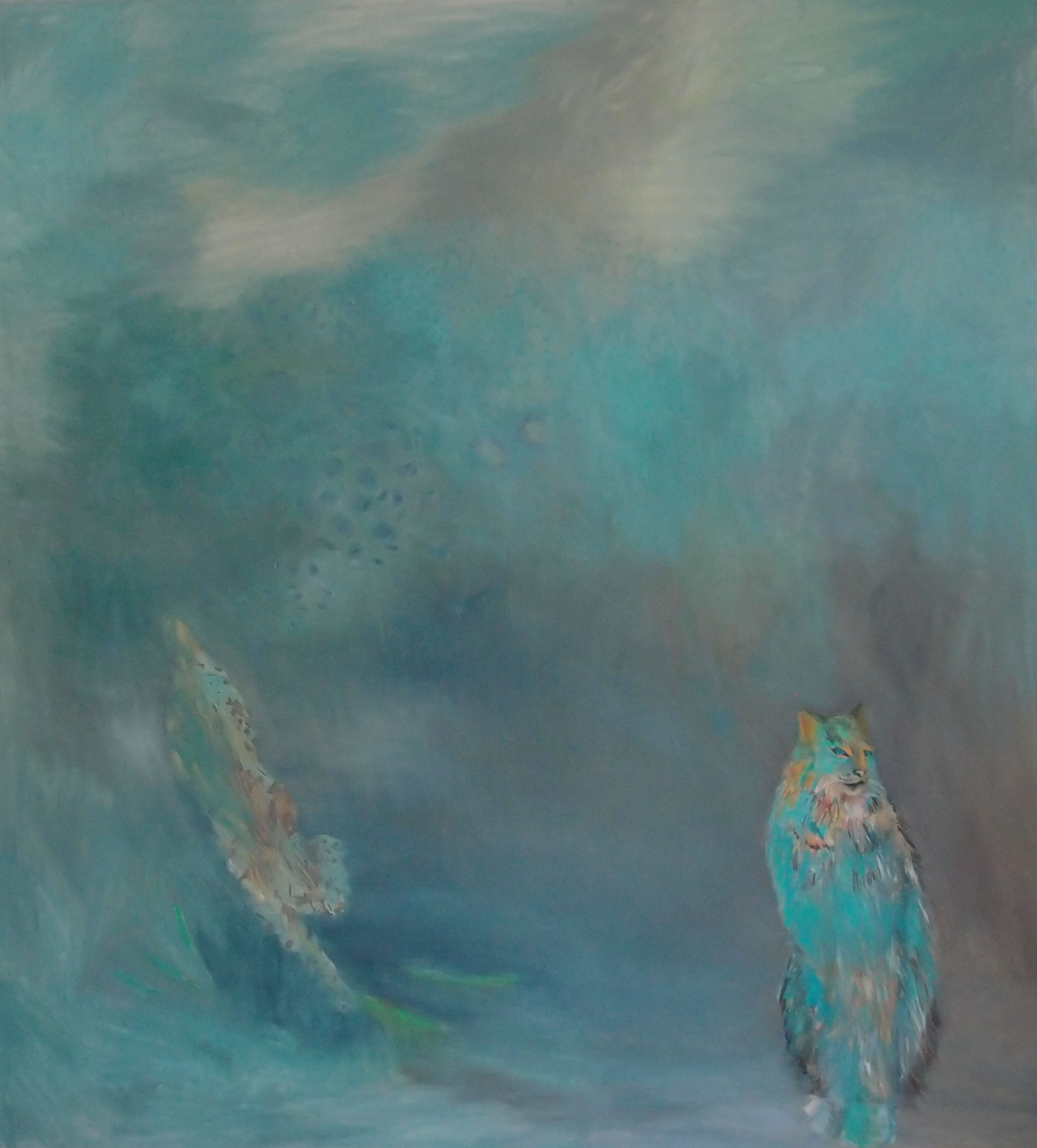 Wildkatze 2006; 190 x 170 cm, Öl auf Leinwand