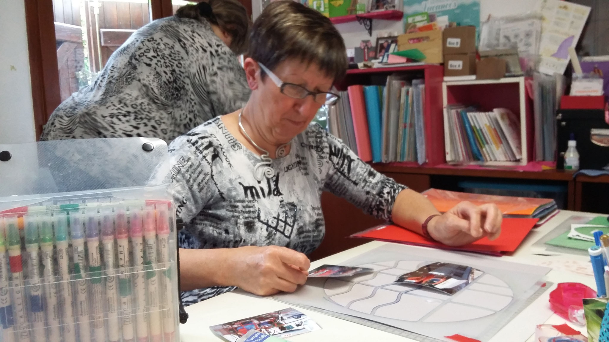 Atelier scrapbooking : visite de l 'atelier de Patricia