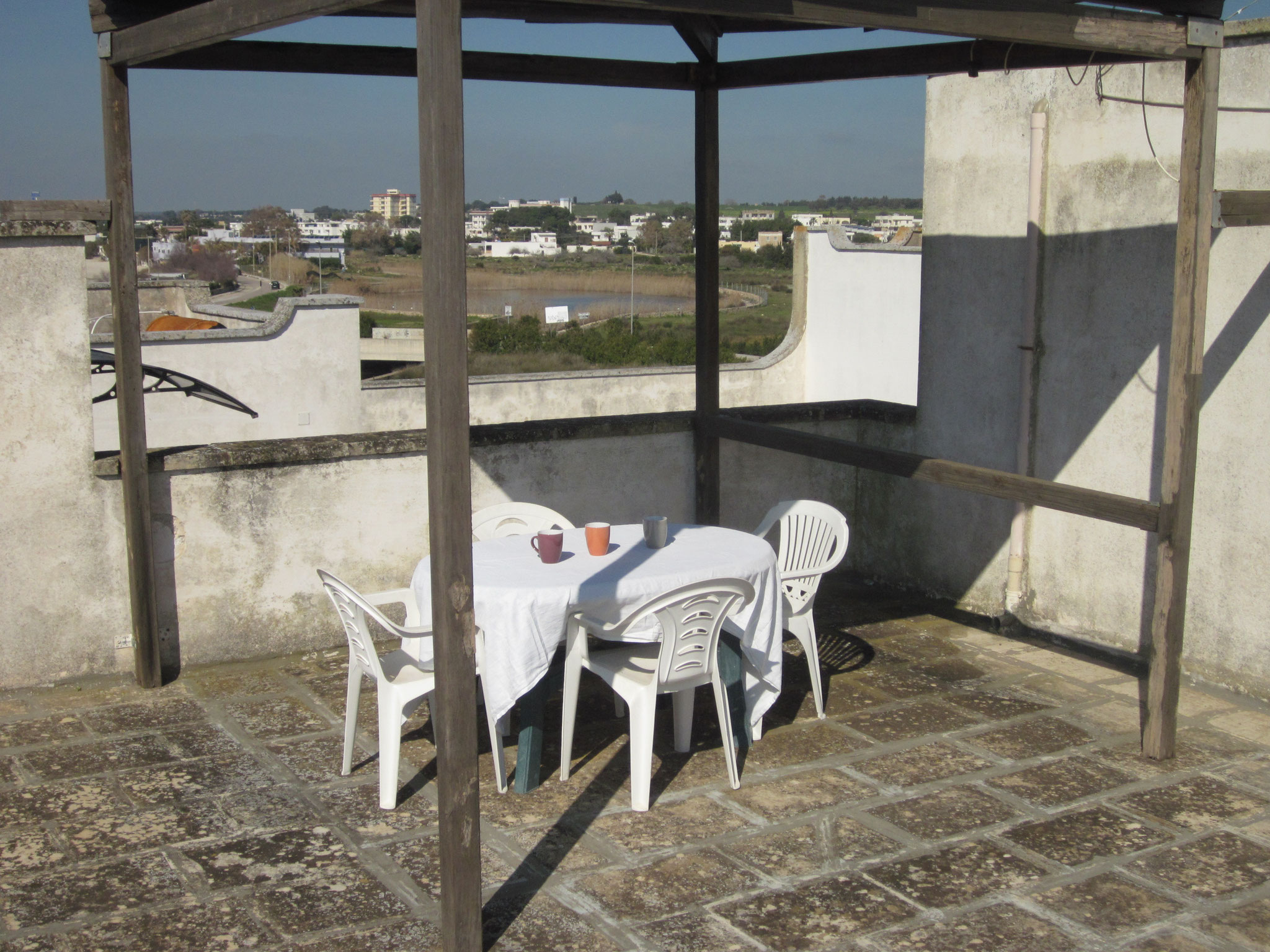 Veranda sul terrazzo con vista mare