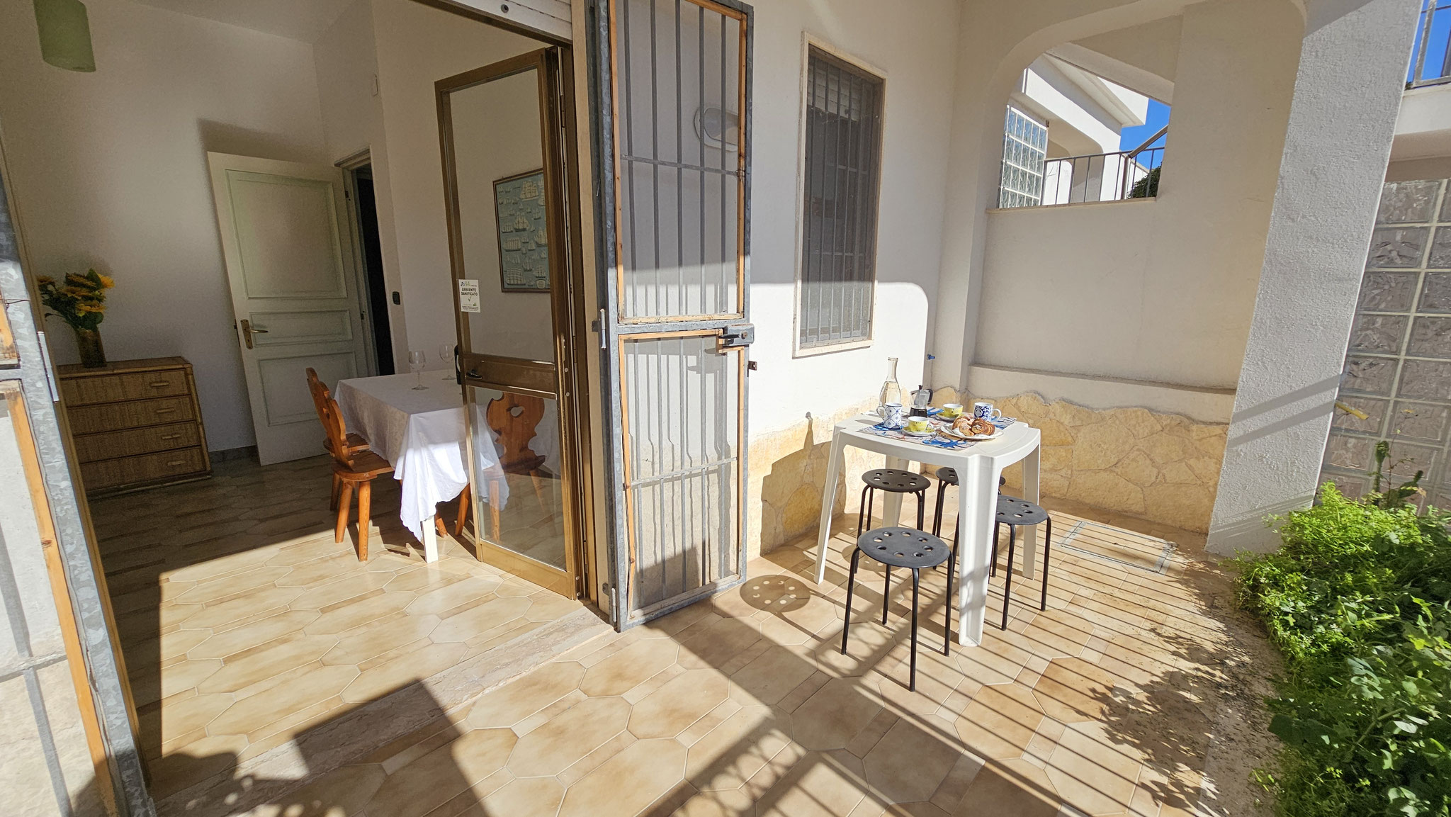 Veranda attrezzata
