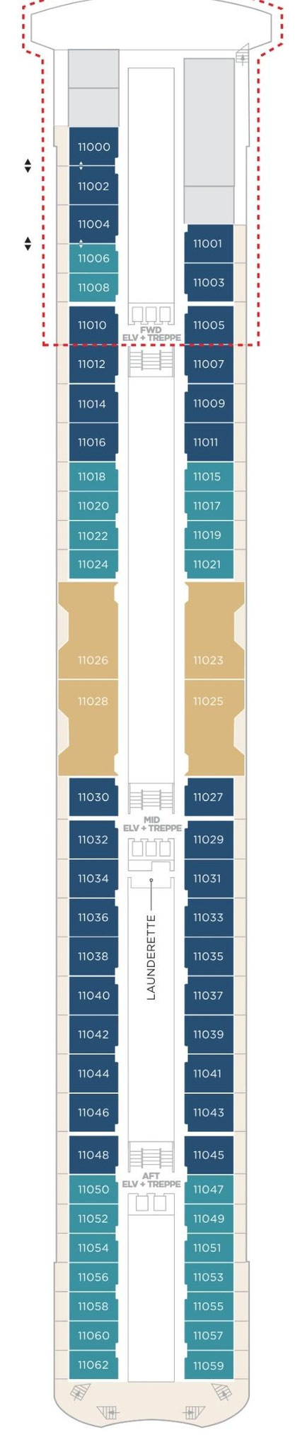 Crystal Cruises Serenity Deckplan Deck 11