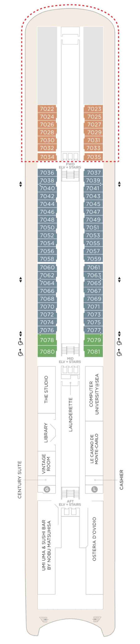 Crystal Cruises Serenity Deckplan Deck 7