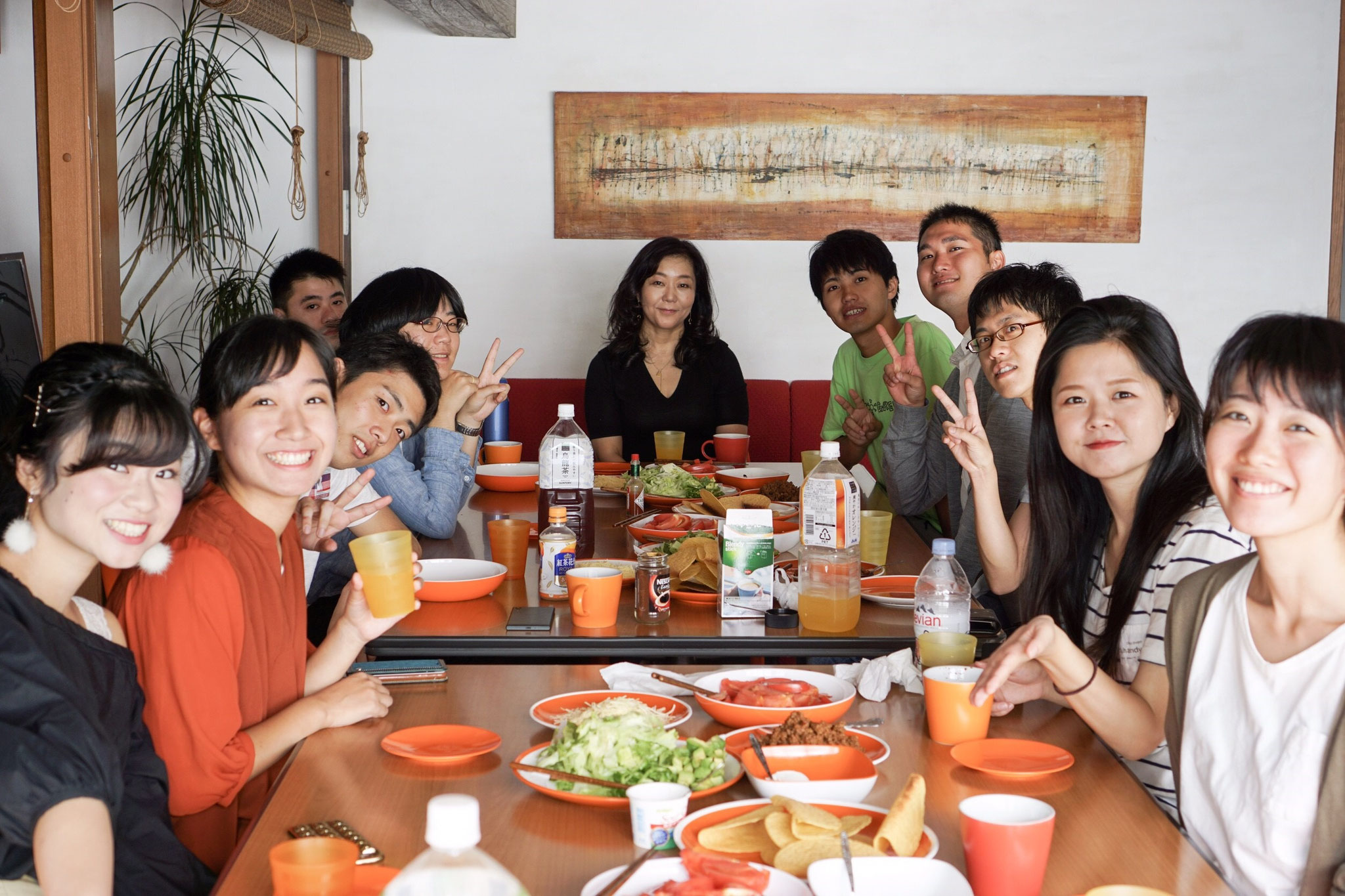みんなで作った朝食タコス！　Photo by Rika Nakano