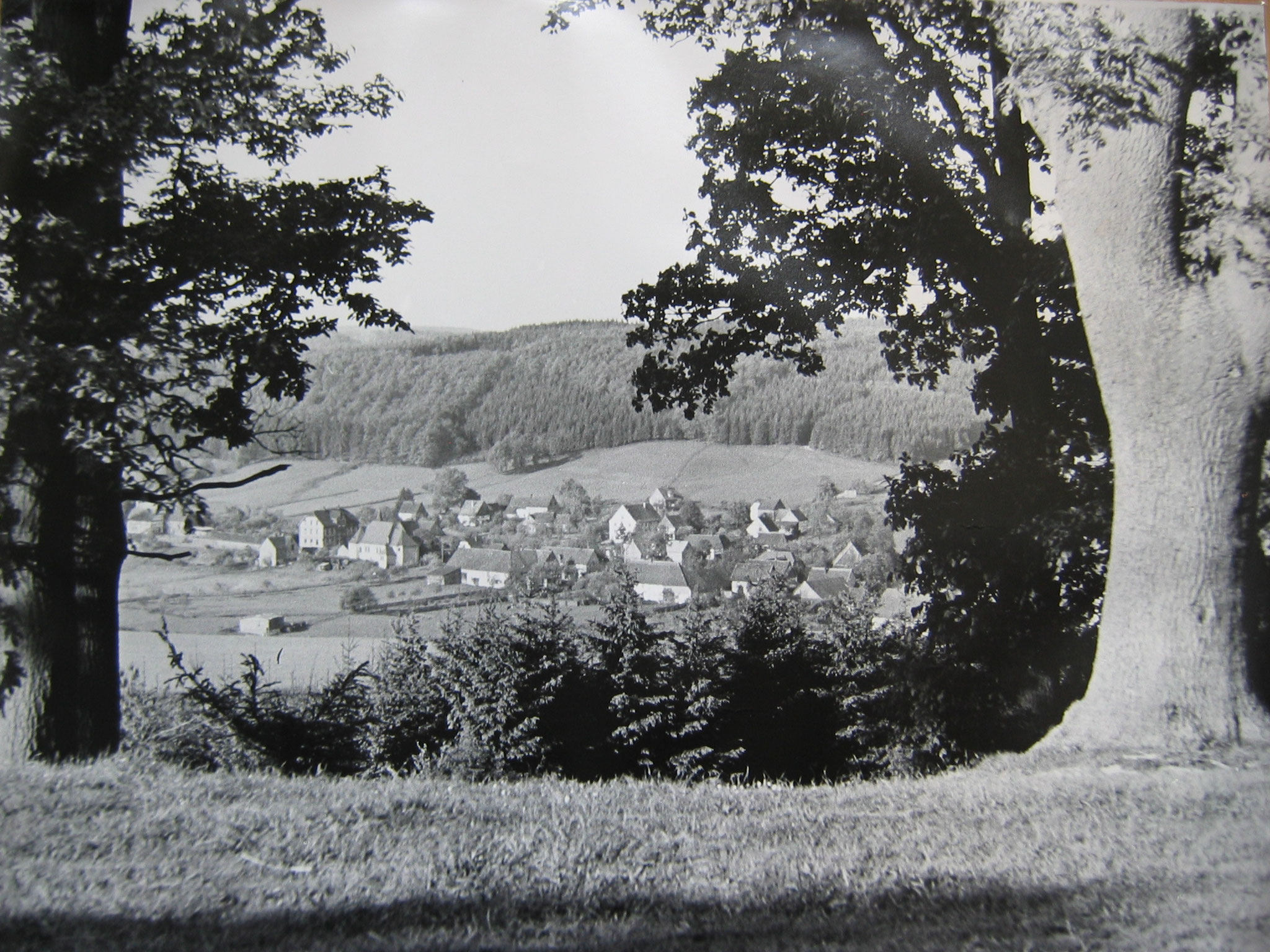 Niederbergheim aus Richtung Westen in den 60er Jahren