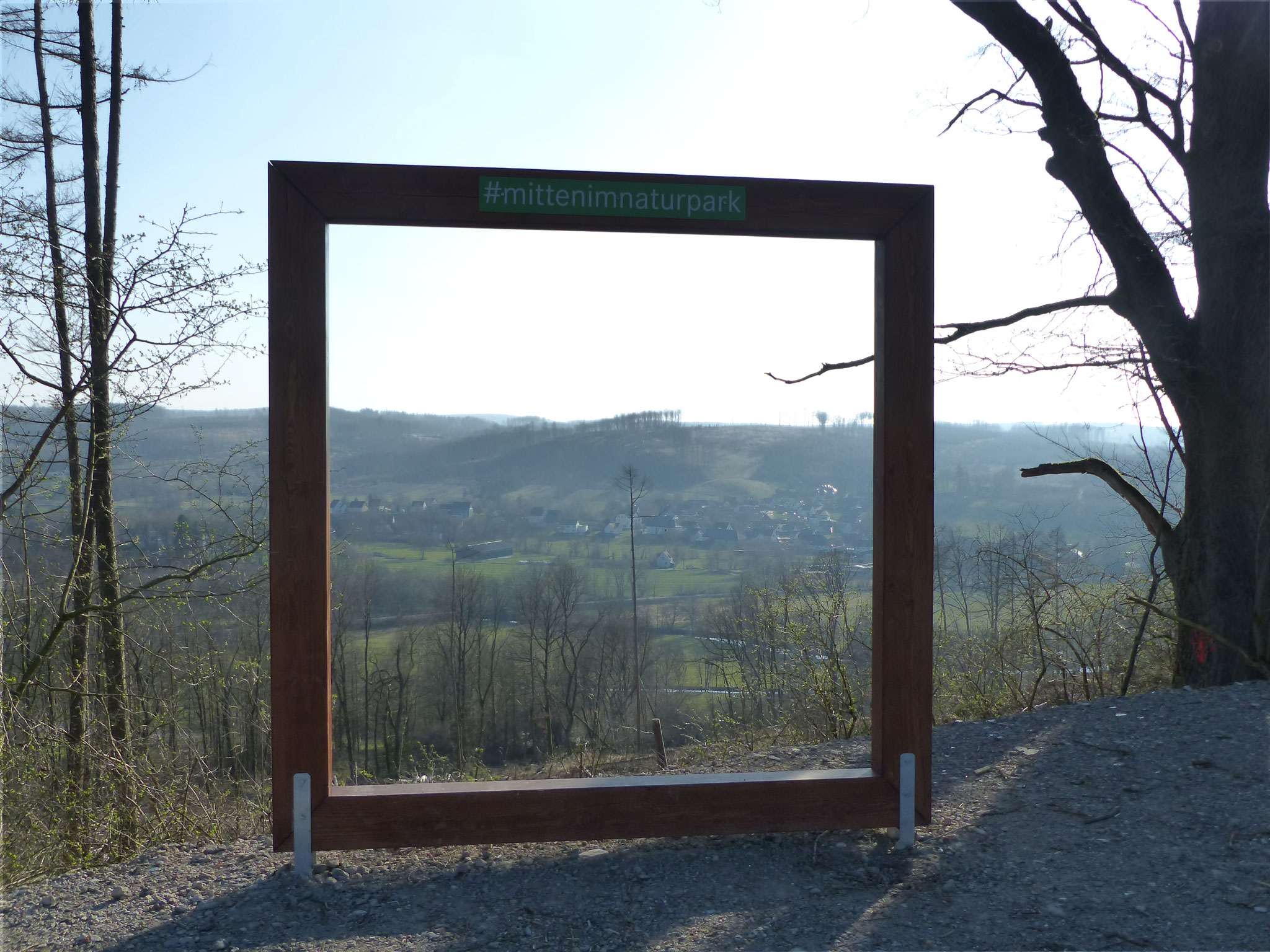 Der Fotopoint auf der Lieth am Ölmannsbergweg zum Skywalk