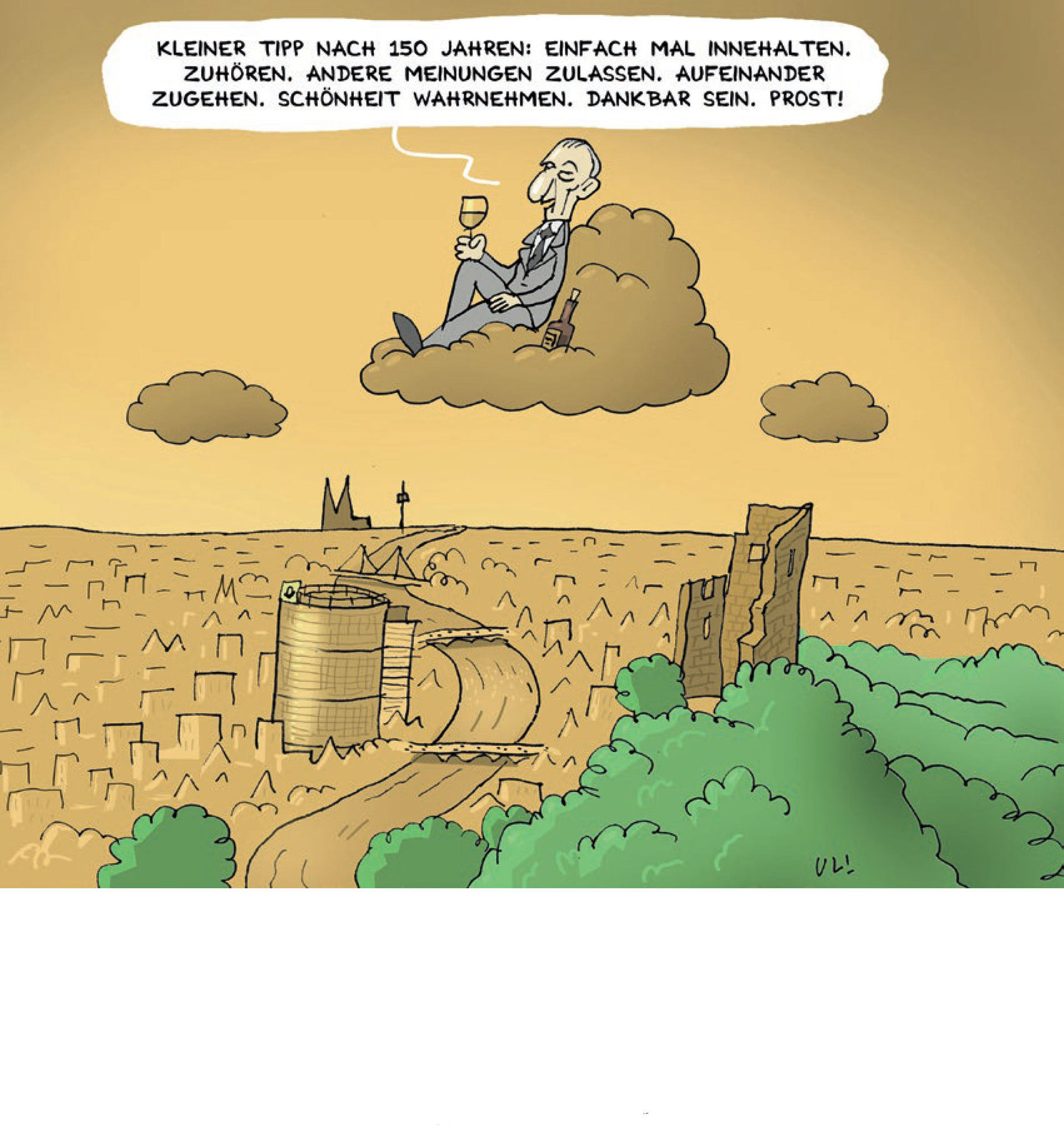 Uli Döring - Adenauer auf der Wolke