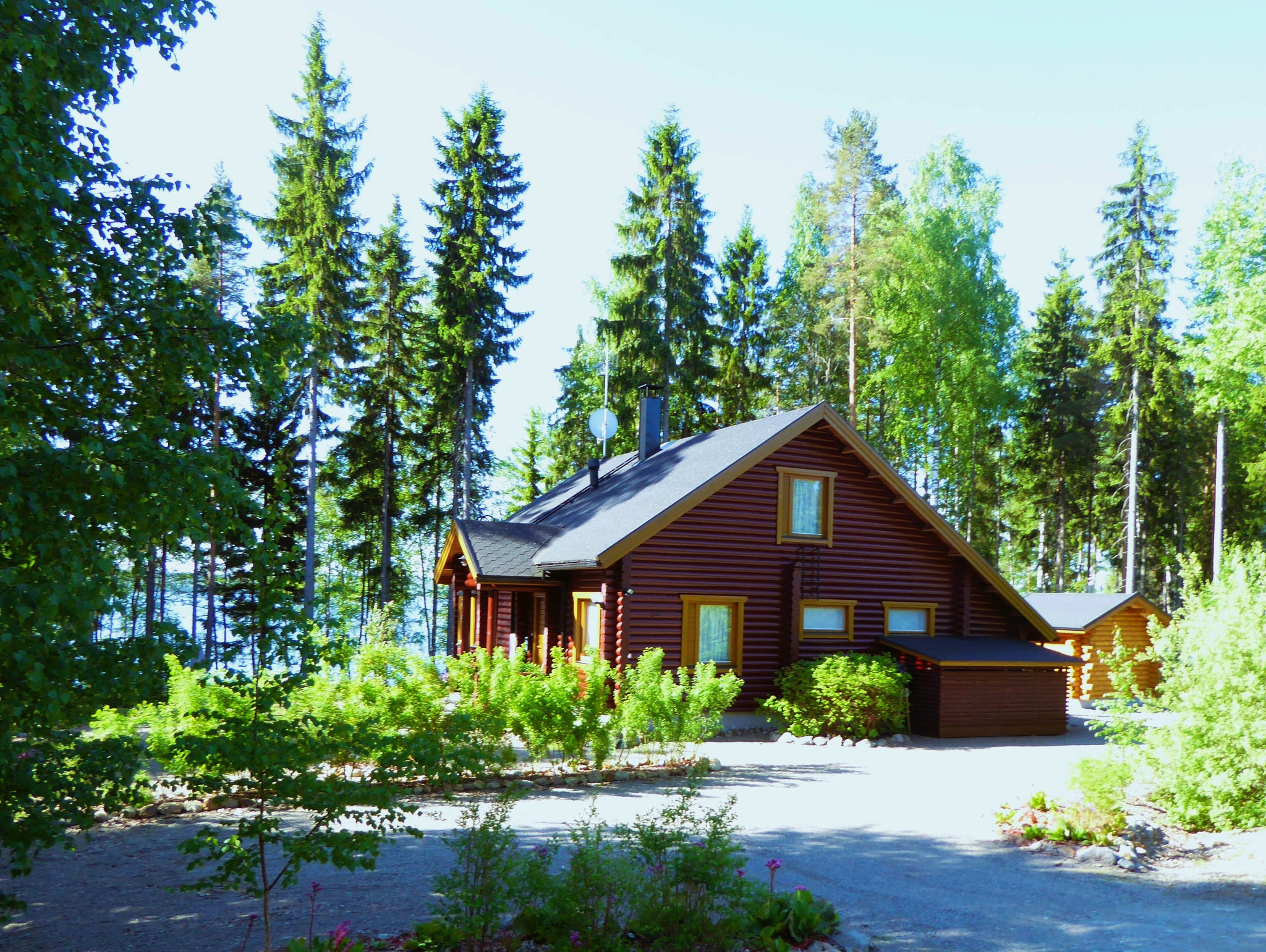 SUMMER: Log home lakeside. 50 m Lake Päijänne 
