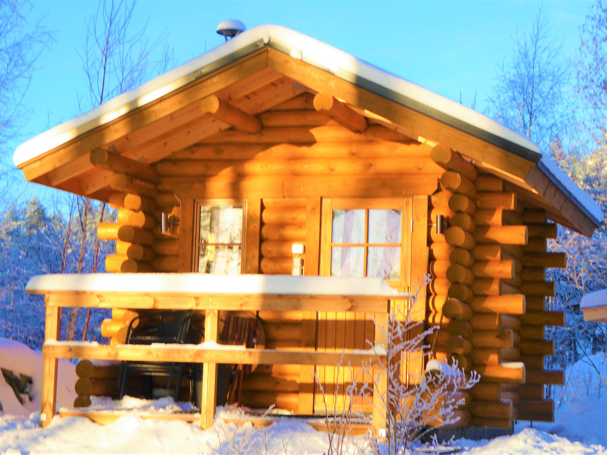 Winter sauna lakeside