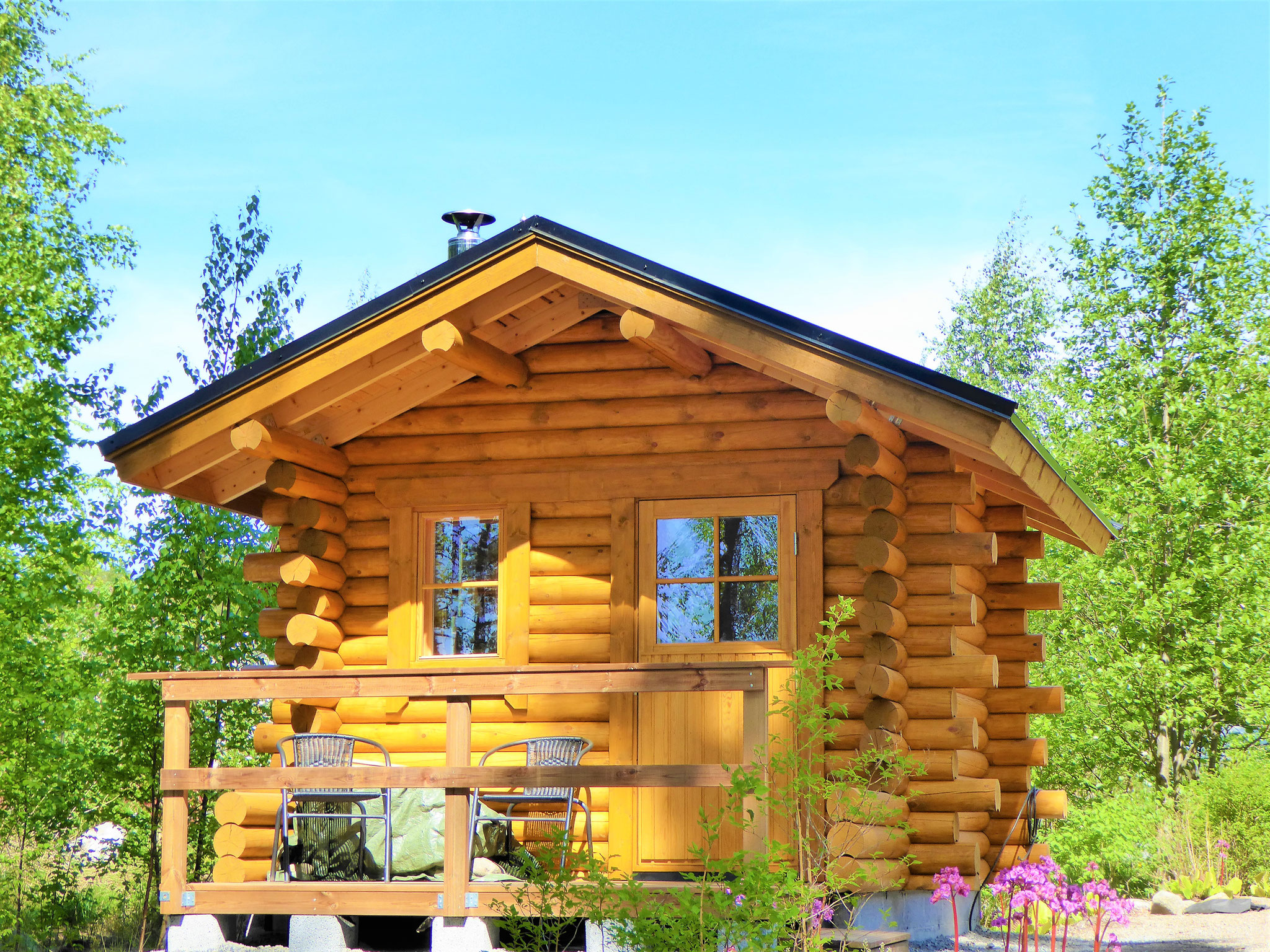 Your Outdoor-Sauna at the log house 50 m from lake