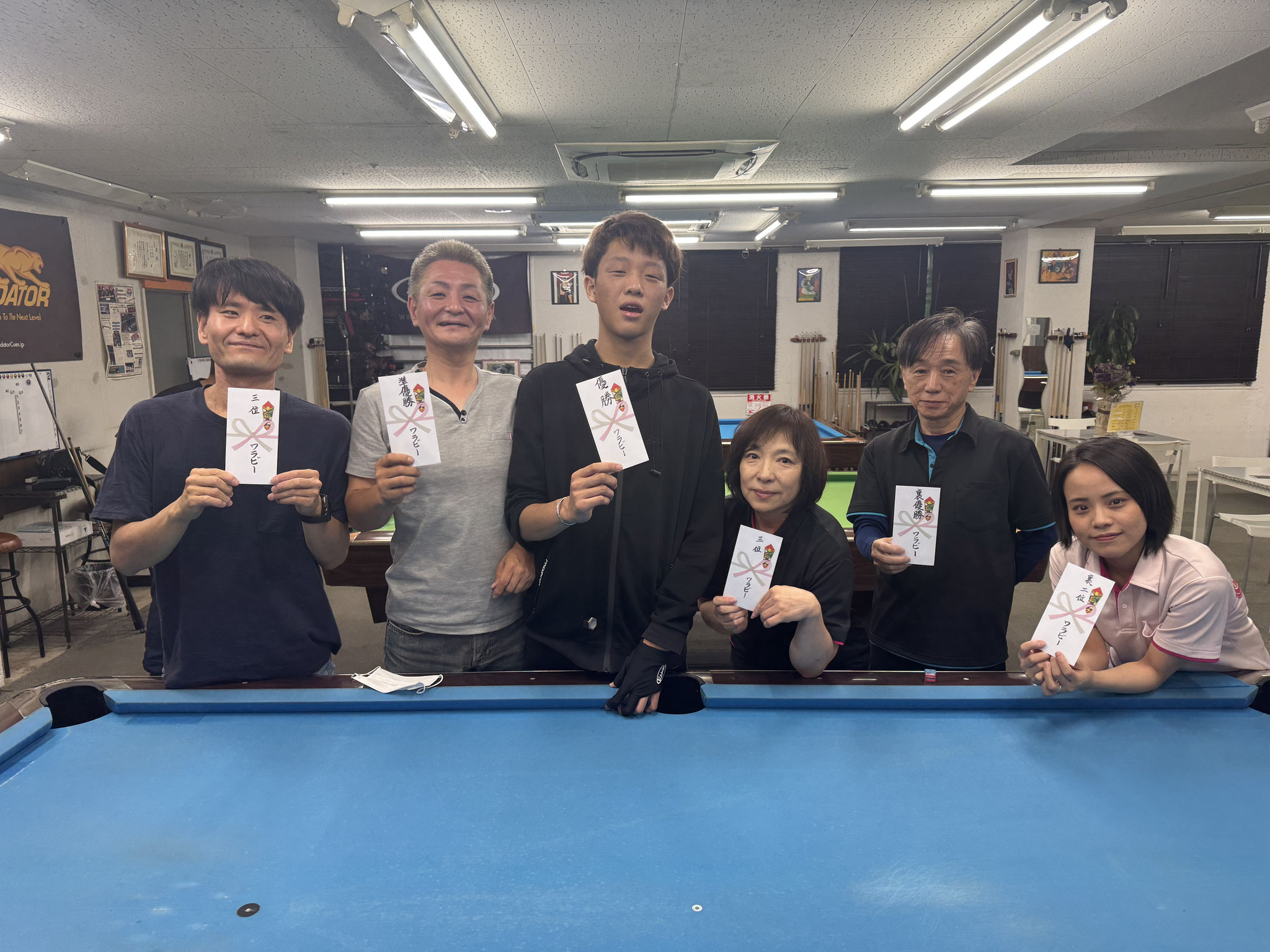 竹原氏③ 田中氏② 新免氏➀ 土屋③ 立木氏(裏1) 小田崎氏(裏2)