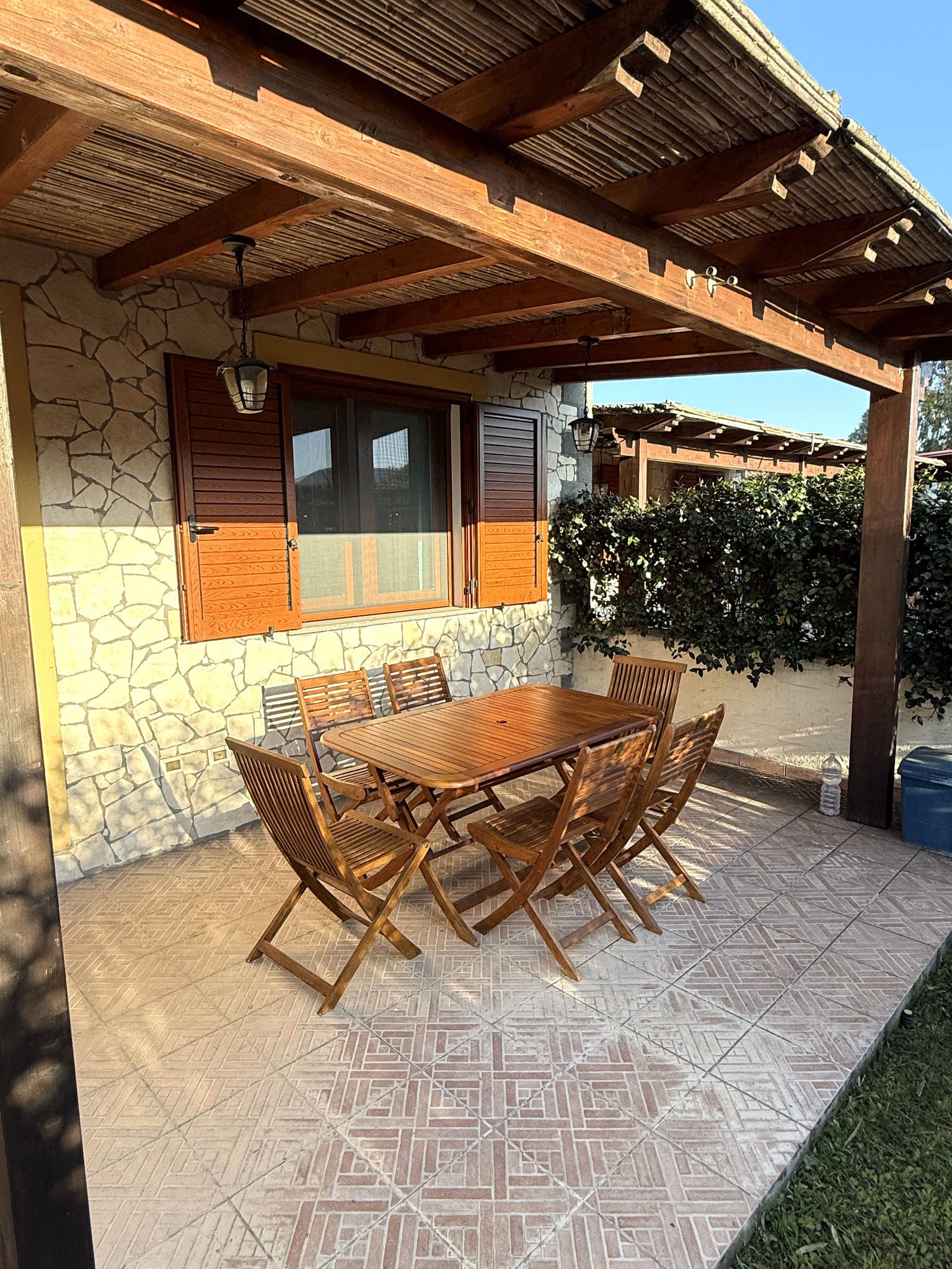 Veranda coperta sul retro