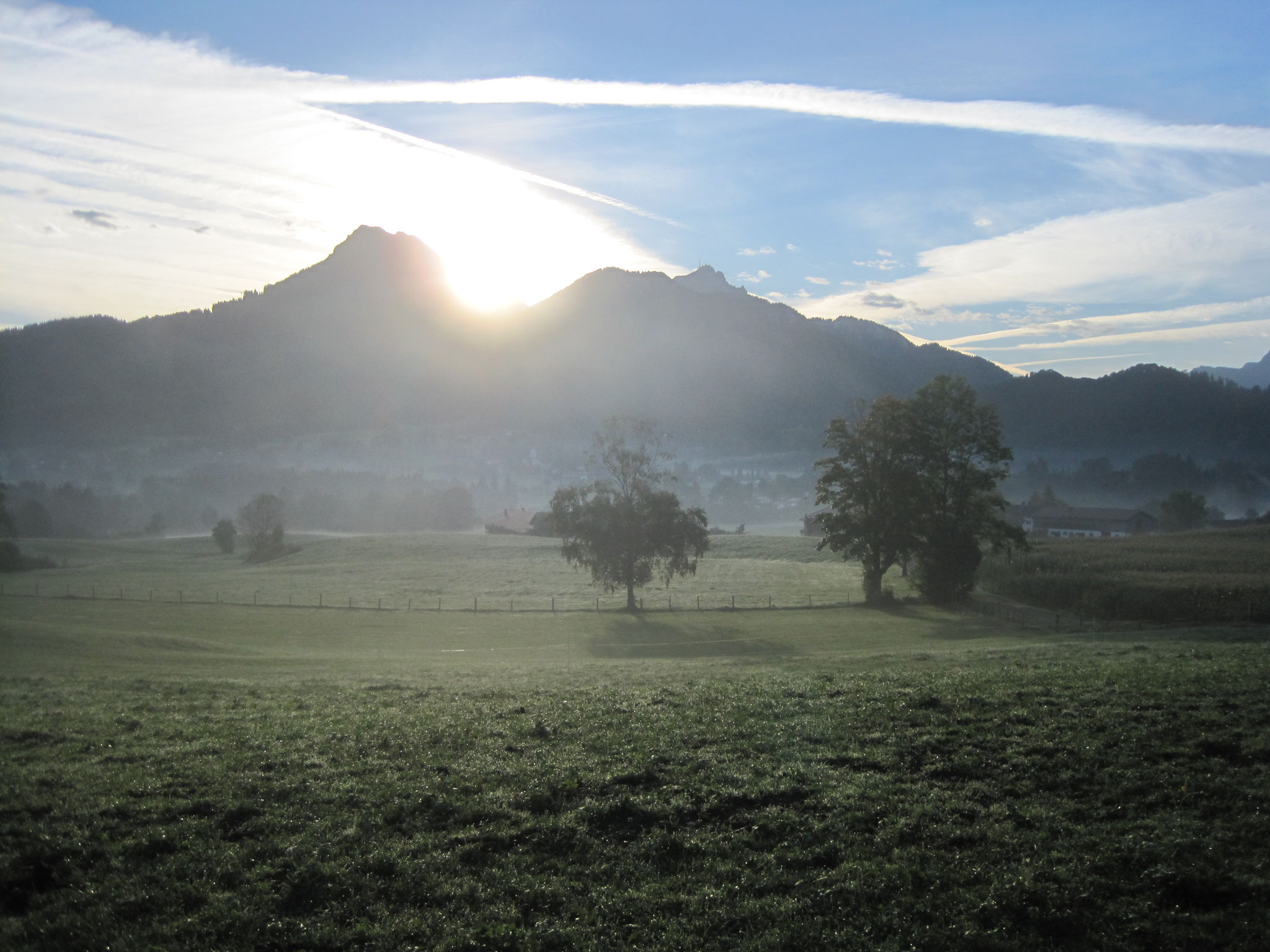 Gruberhof Fischbachau - Die Sonne geht auf