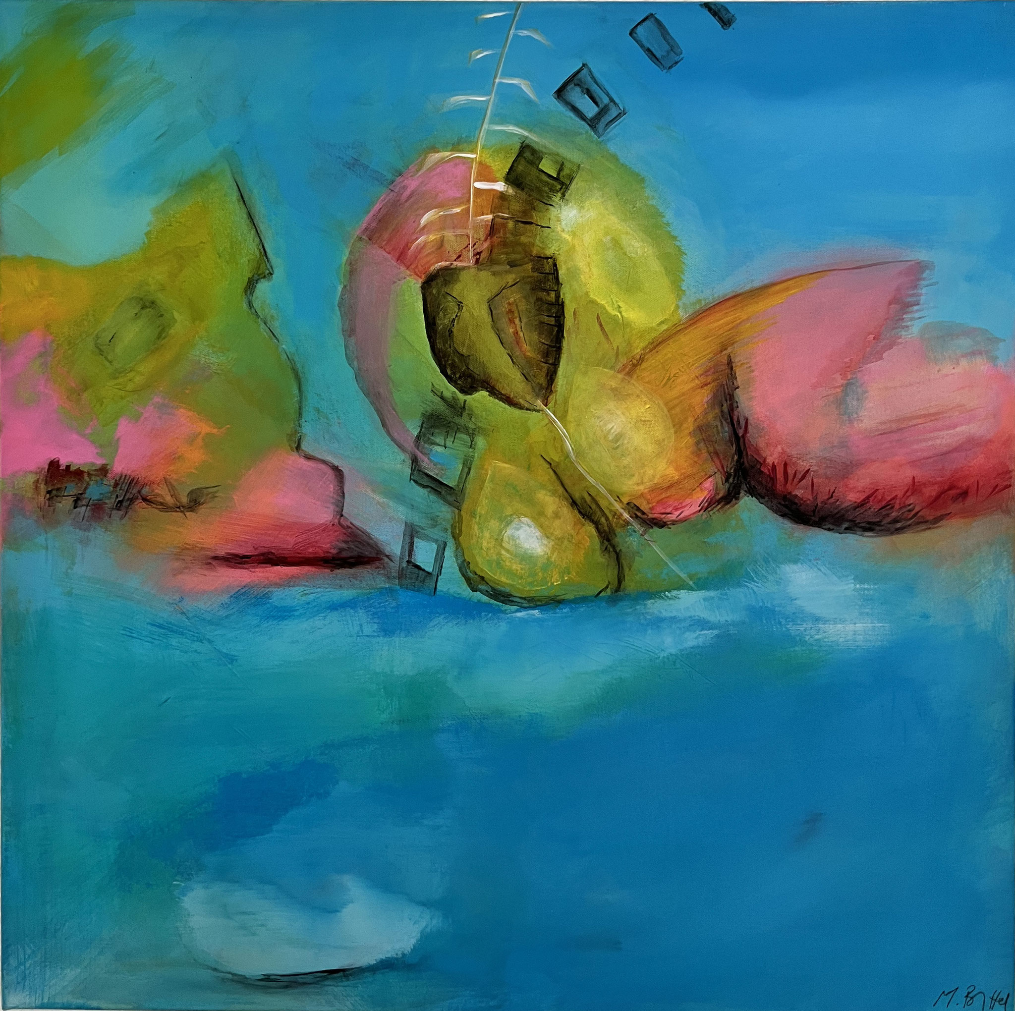 Sinn-Licht / 70x70cm / 2023 / Acryl-Leinwand 