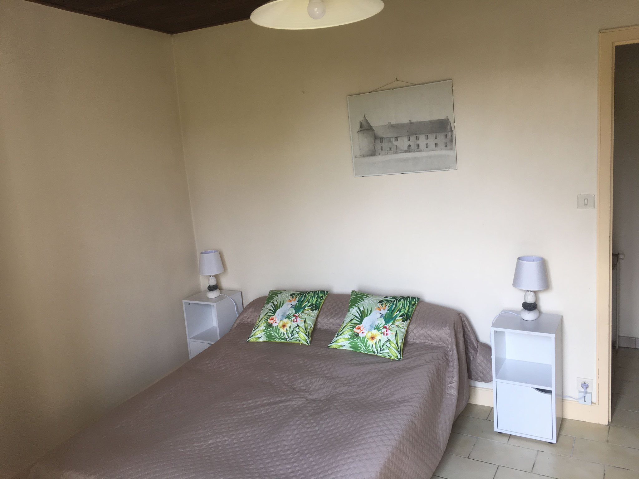 The bedroom with double bed
