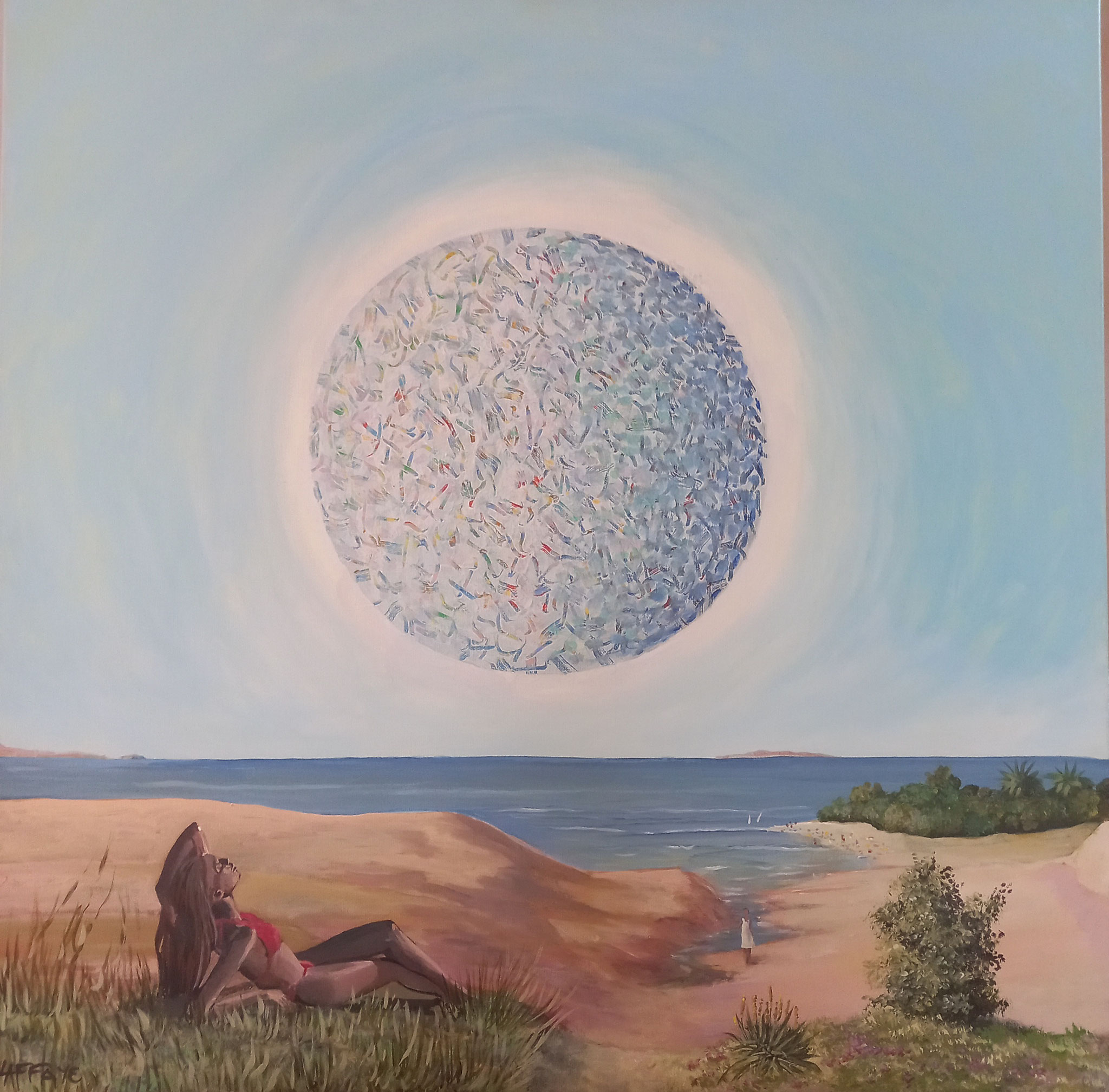 2024.Nouvelle Terre.80x80cm. Cote 1080€. Public 700€.