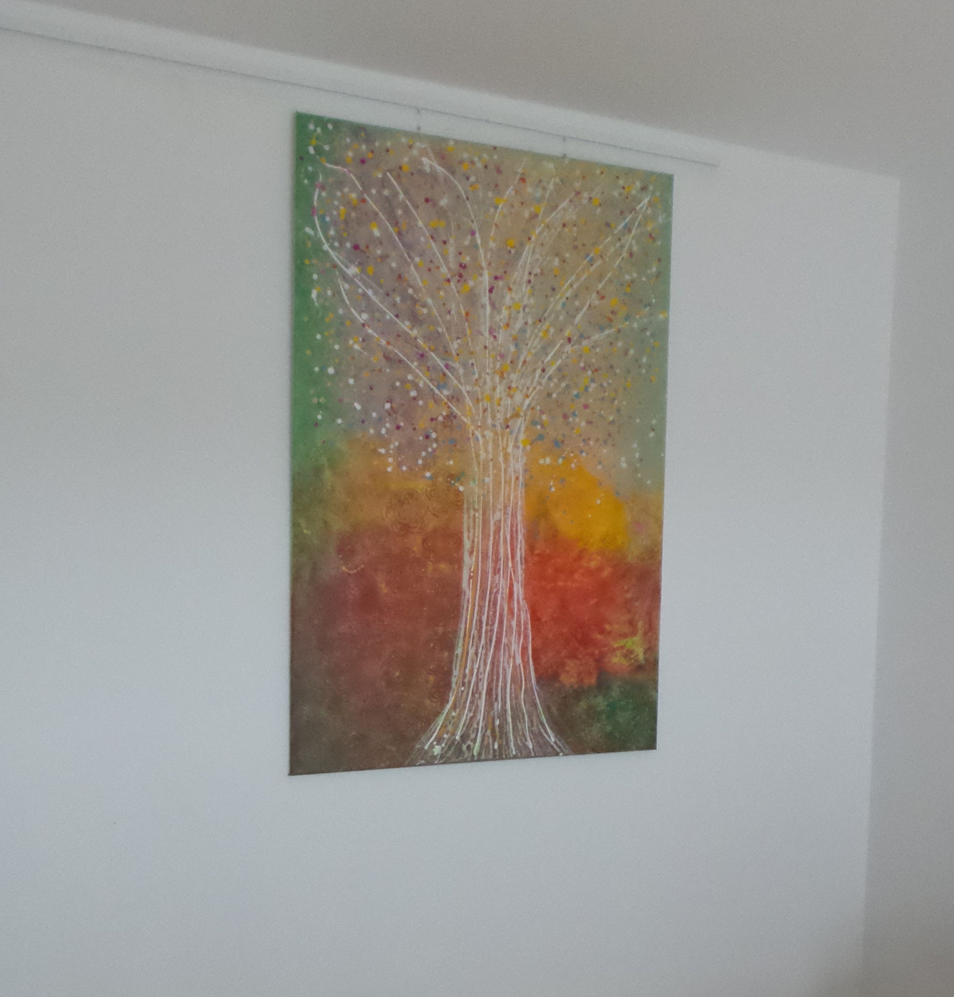 Blütenbaum Acrylgemälde Hochformat 100x150x2cm